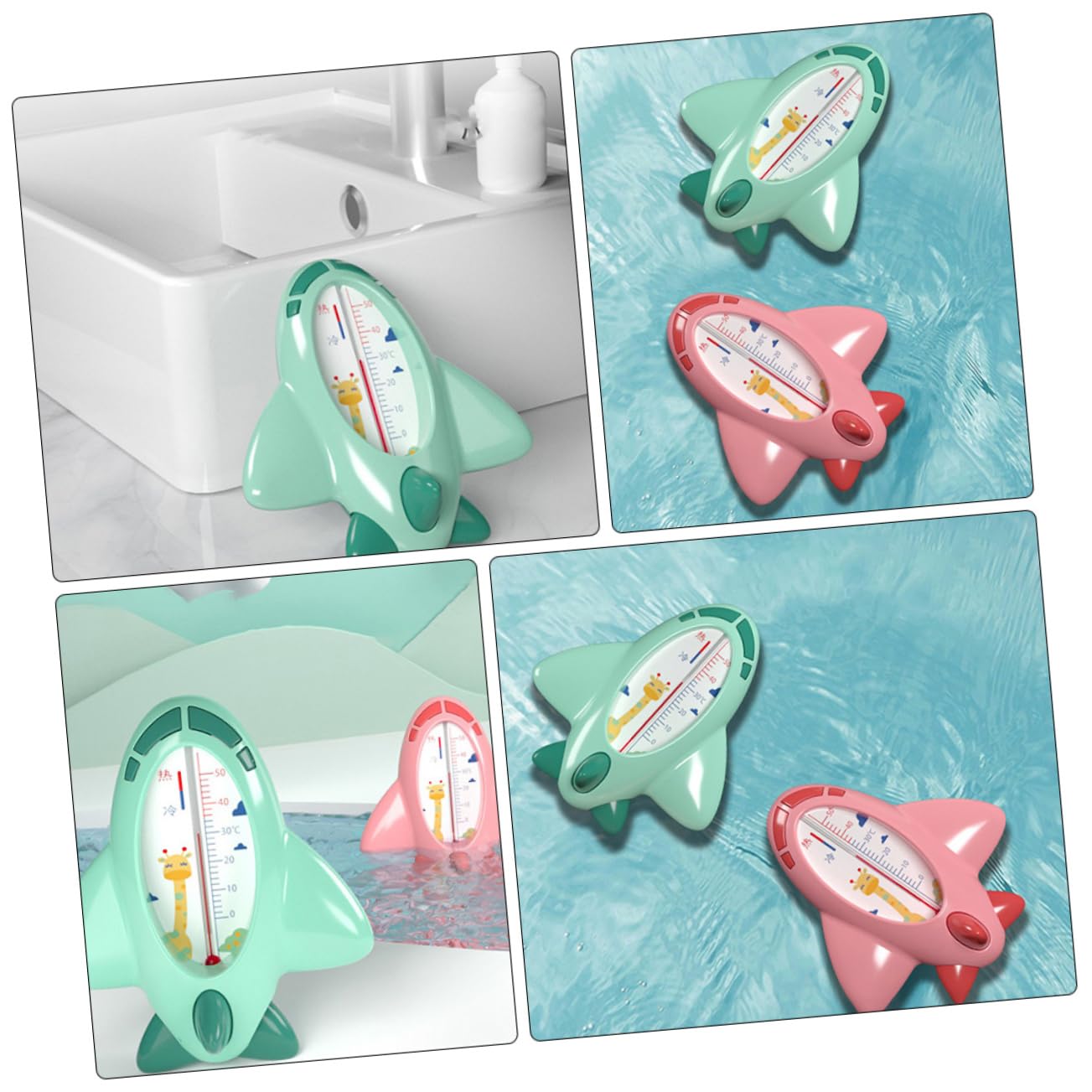 Abaodam 2 Pz termometro per acqua monitor della temperatura del bagno infantile indicatore della temperatura del bagno termometro doccia giocattolo bagnetto