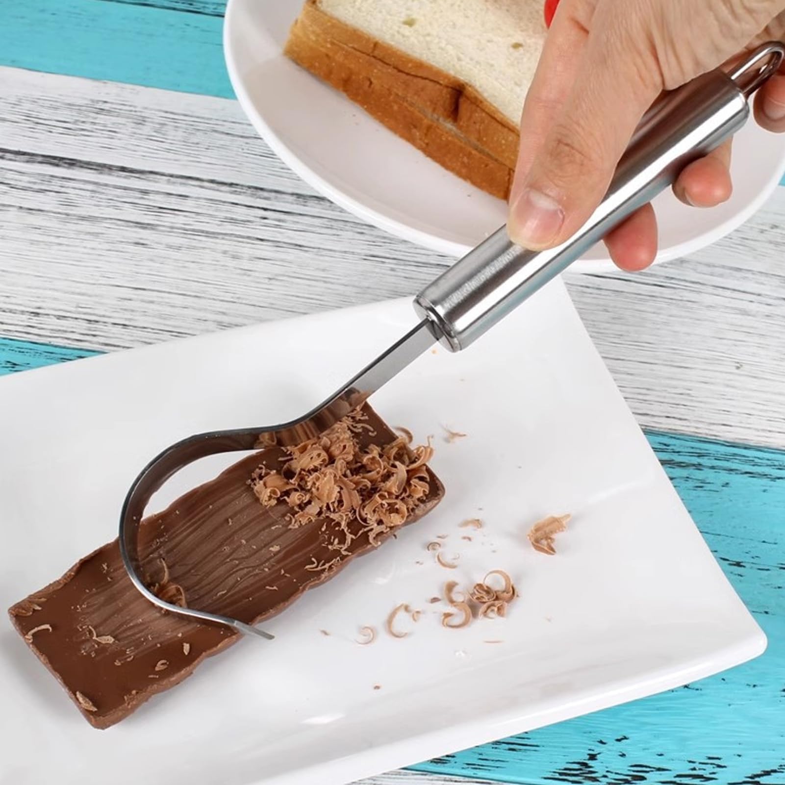 Raspador de mantequilla y queso de acero inoxidable, rallador de chocolate para cocina
