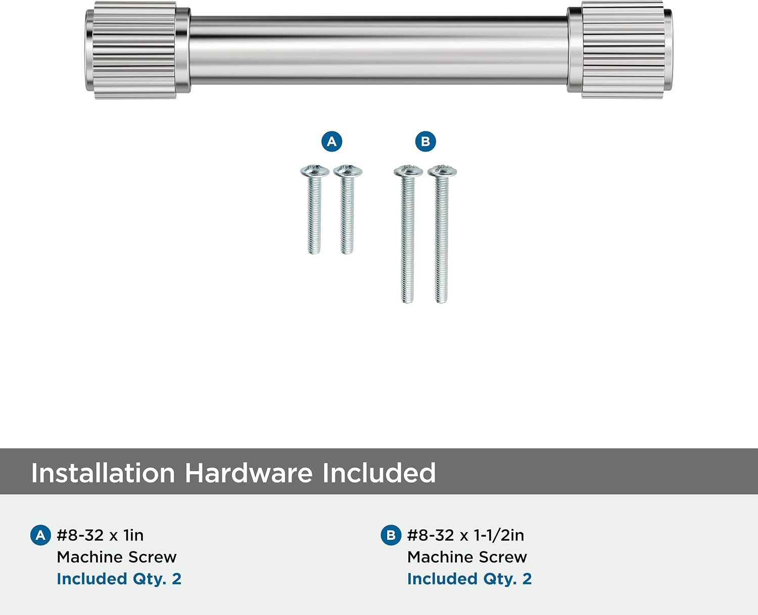 Amerock Farewind 3-3/4 inch (96mm) Center-to-Center Polished Nickel Cabinet Pull, BP37803PN