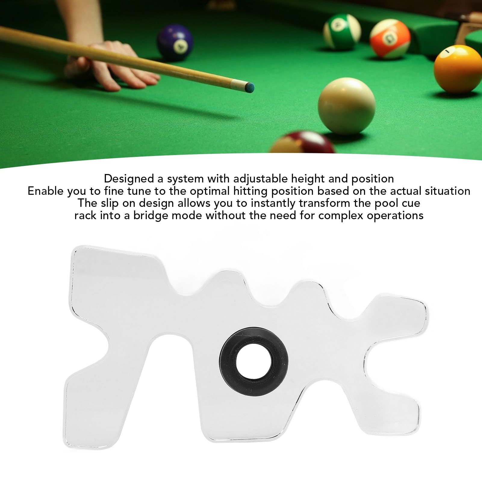 Billiards Bridge Head Keenso Clear Billiard Bridge Head - Portable Pool ...
