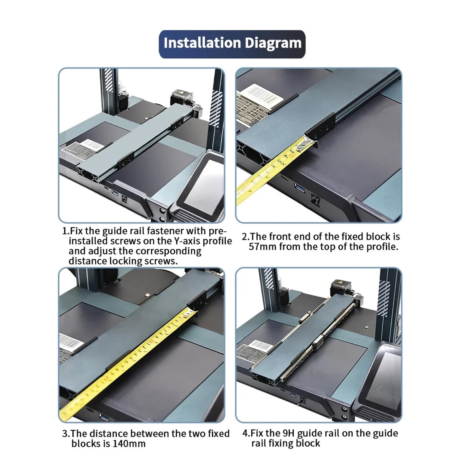 Compatible Para Elegoo, Kit Rail Lineal Y Dual 4/3/Pro
