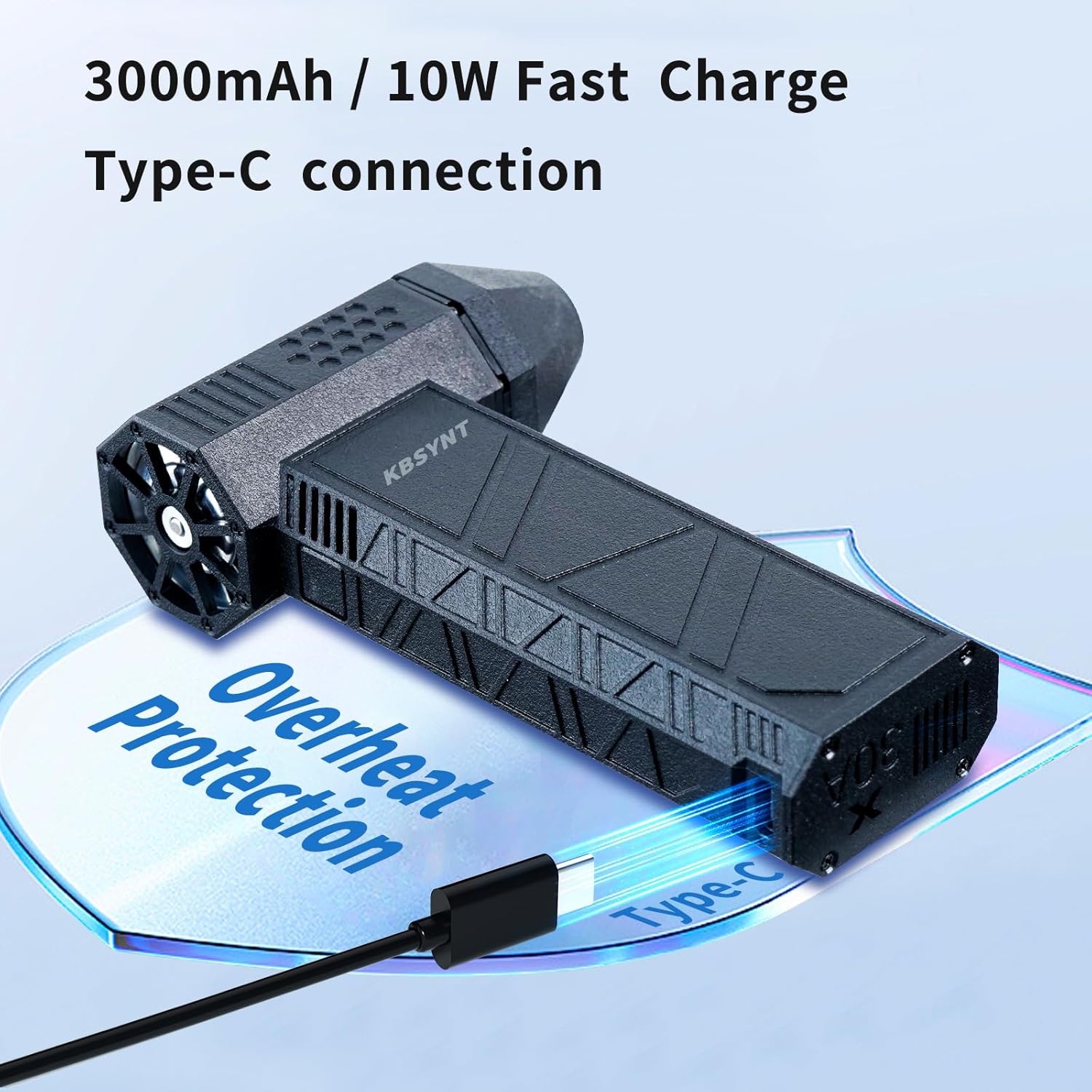 Compressed Air Duster-130000RPM Electric Air Duster,Rechargeable Air Dust Collector Powerful Replace Compressed Air Can,Jet Dry Blower Air Blower for Keyboard Cleaner&PC and Car,Home.