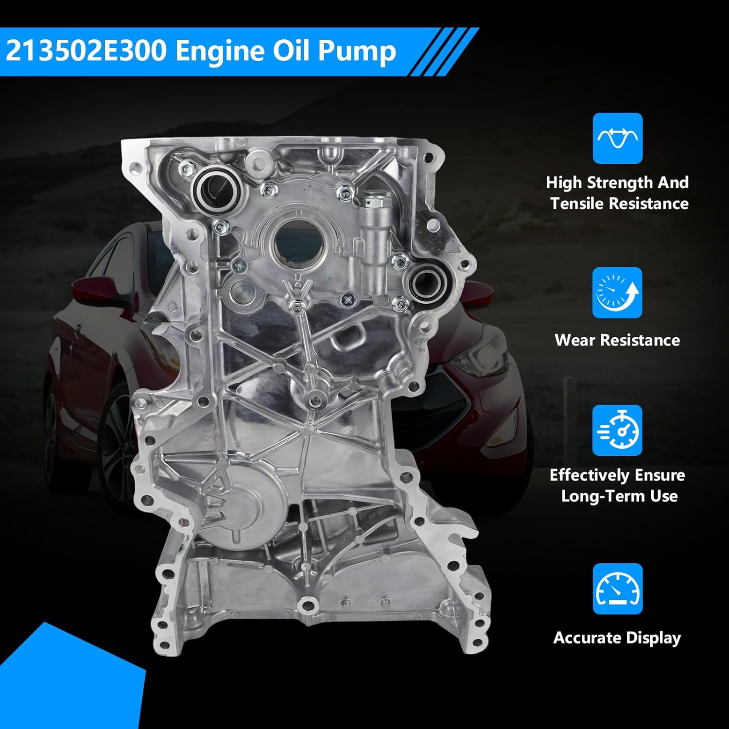 213502E300 Engine Oil Pump Compatible with Hyundai Elantra 2014-2016, Elantra Coupe 2014, Elantra GT 2014-2020 1.8L 2.0L L4