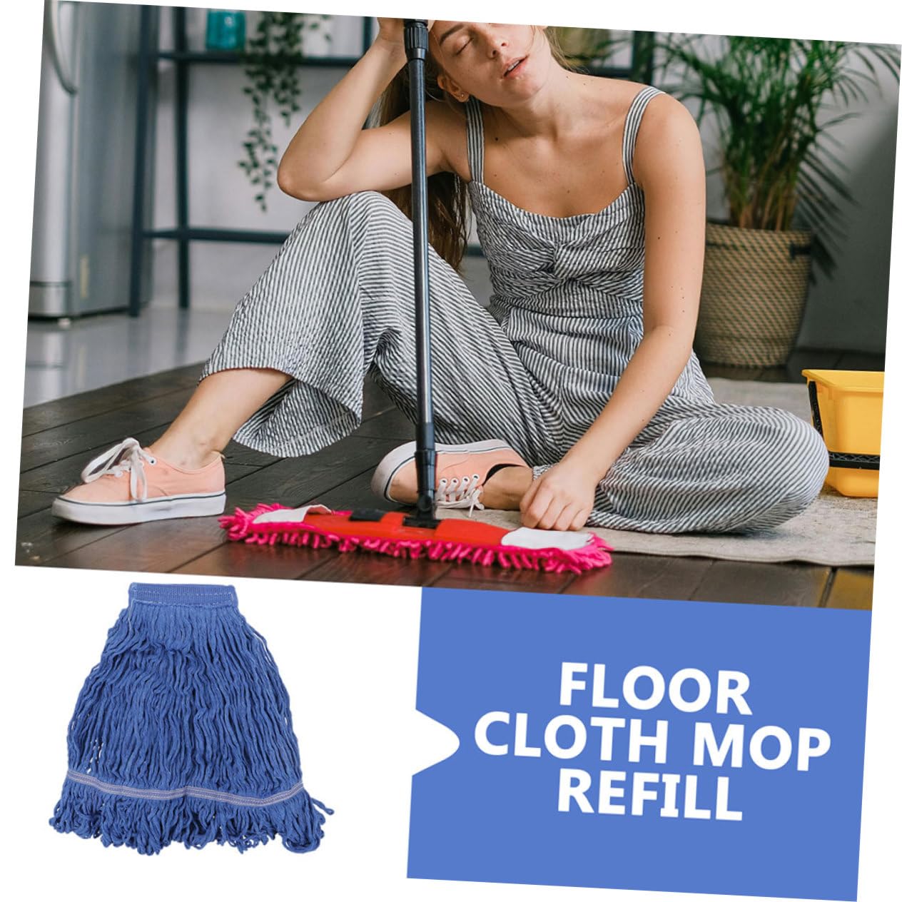 Alipis 2piezas Reemplazo De Cabeza De Mopas Accesorio De Reposición De Mopas De Alta Absorción Para Limpieza De Pisos y Azulejos Cabezas De Reutilizables y Duraderas Para Uso Comercial
