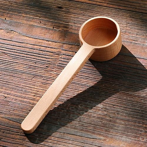 Miniatura 3 de Cuchara de café, cucharas de café, cuchara de café de madera de haya estilo coreano, medición para granos molidos o té, agitador de mezcla de cocina