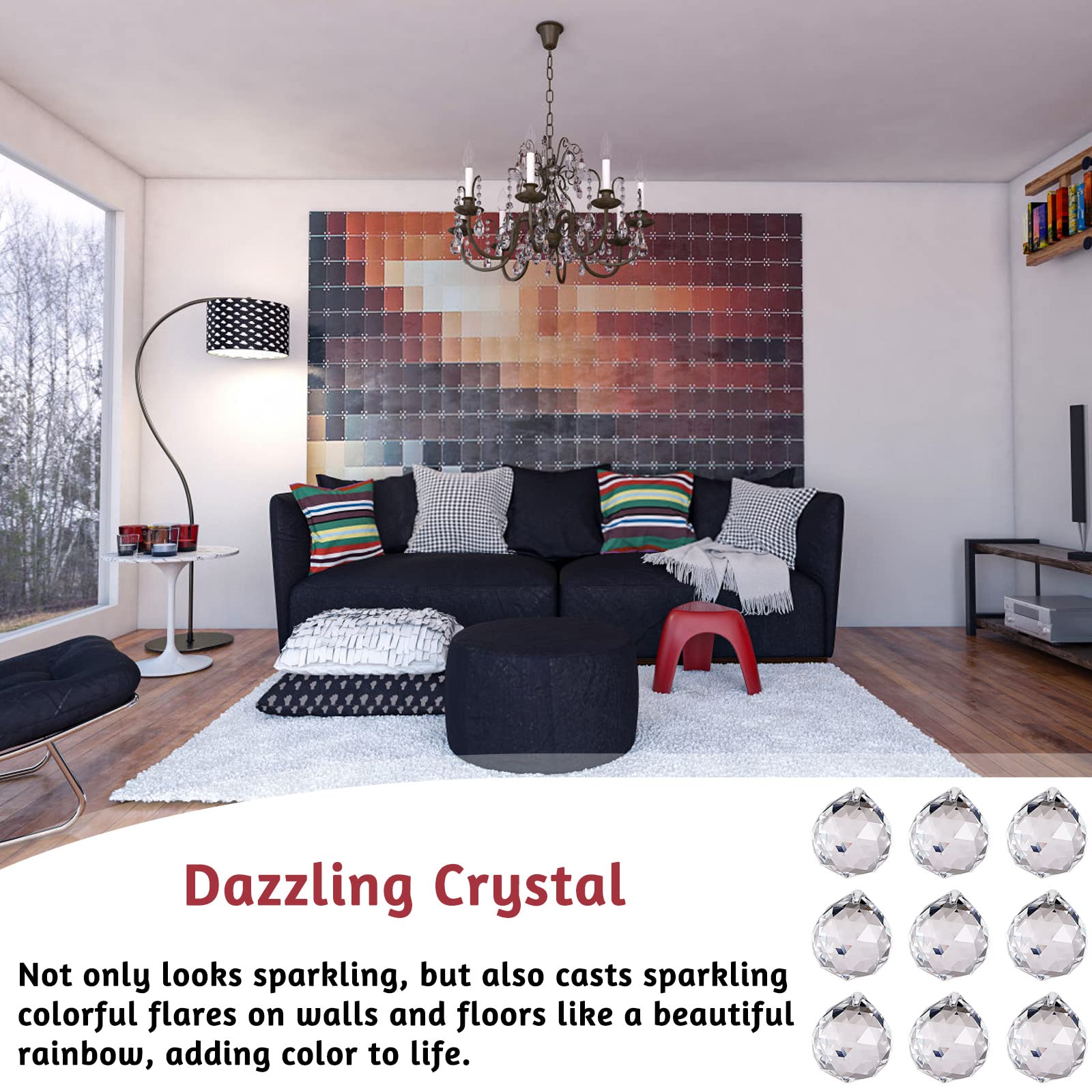 Prisme De Boule De Cristal Clair De 20mm-20 Pièces Attrape-soleil