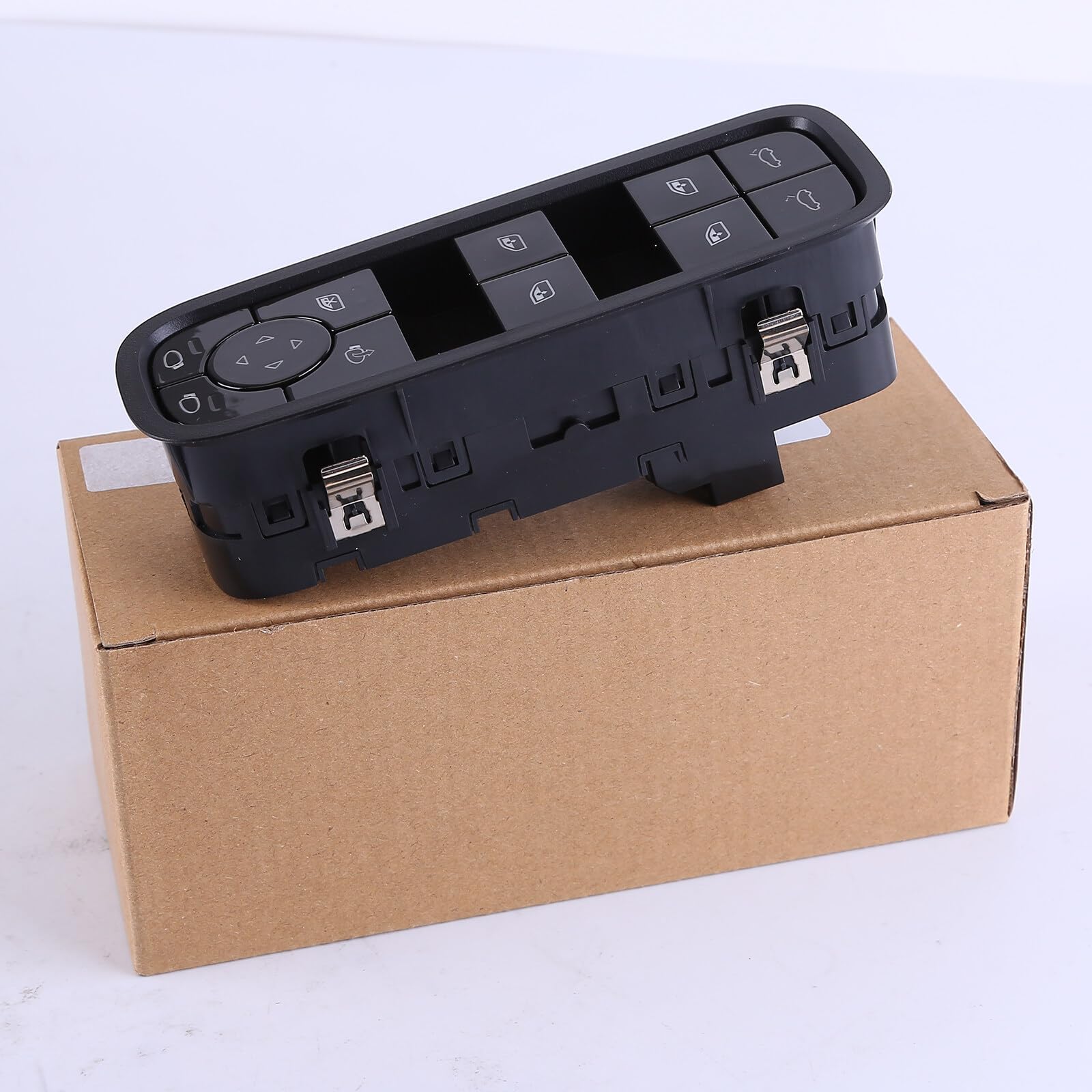 Botón de elevación de ventana delantera izquierda, interruptor maestro eléctrico Control de ventana 971959858C compatible con Panamera 16-23