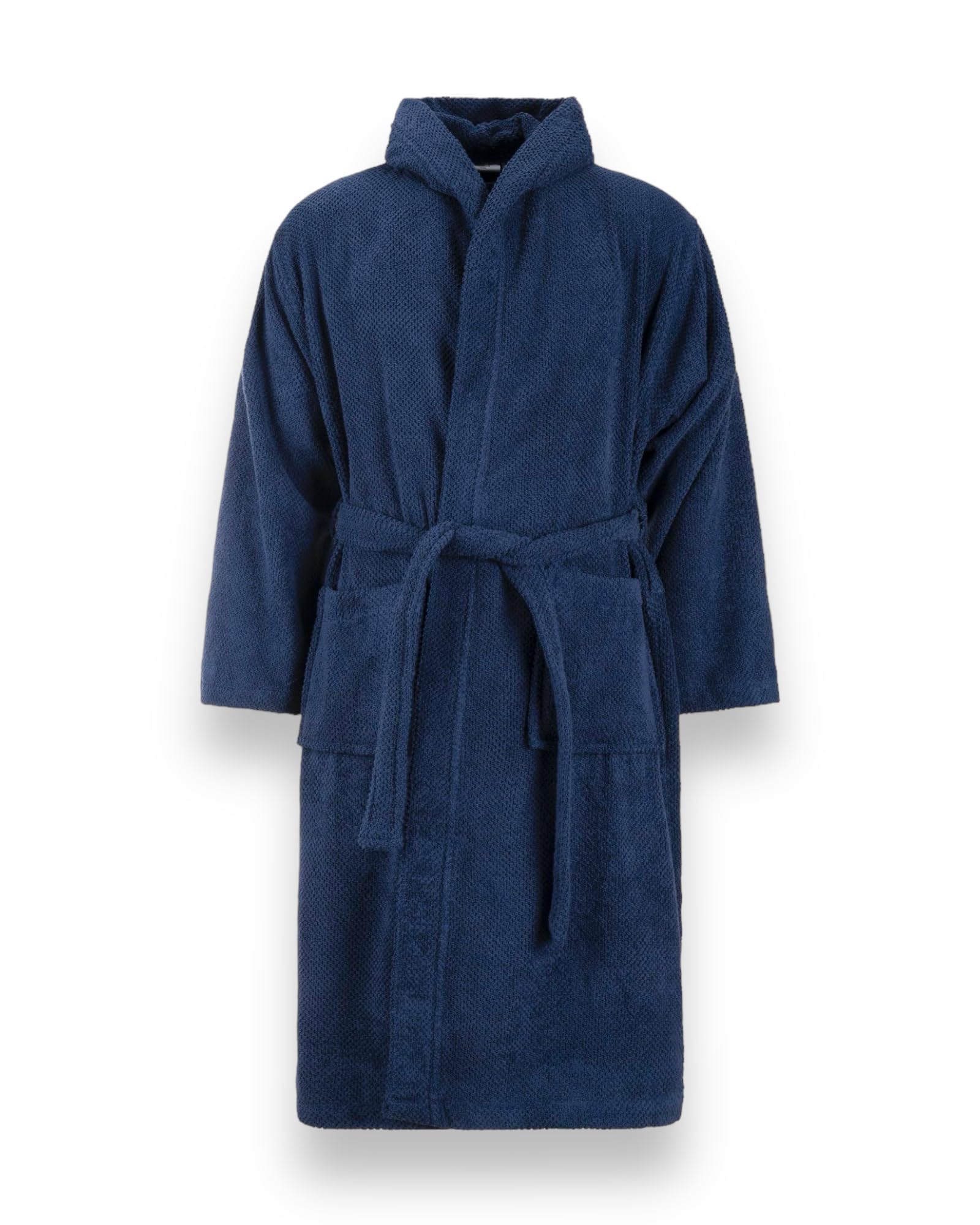 Accappatoio Spugna 100% Cotone Tinta Unita con Cappuccio Tasche e cintura 425 gr, Uomo Donna Unisex Art. Pepe Maison Sucrée (XL, 7-Blu Navy)