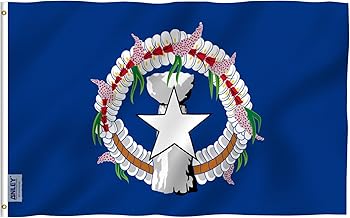 Anley Fly Breeze 3x5 Feet Northern Mariana Islands Flag - Vivid Color and Fade Proof - Canvas Header and Double Stitched - Northern Mariana Islander Flags Polyester with Brass Grommets 3 X 5 Ft