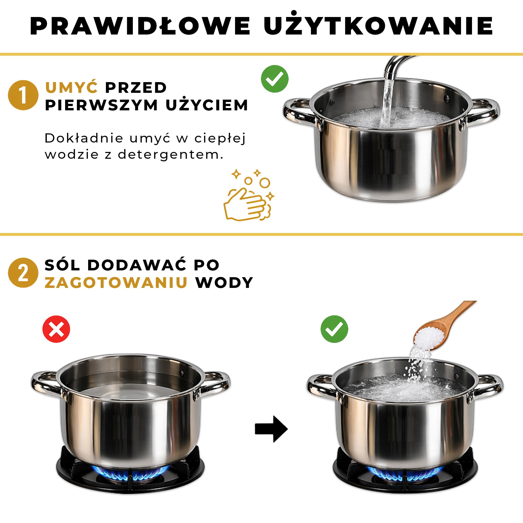 KARL HAUSMANN Zestaw Garnków ze Stali Nierdzewnej 18/0 – 4 Elementy – Garnki z Pokrywkami i Wewnętrzną Miarką – Na Wszystkie Kuchenki, w tym Indukcję - Do Mycia w Zmywarce - kuchenka gazowa