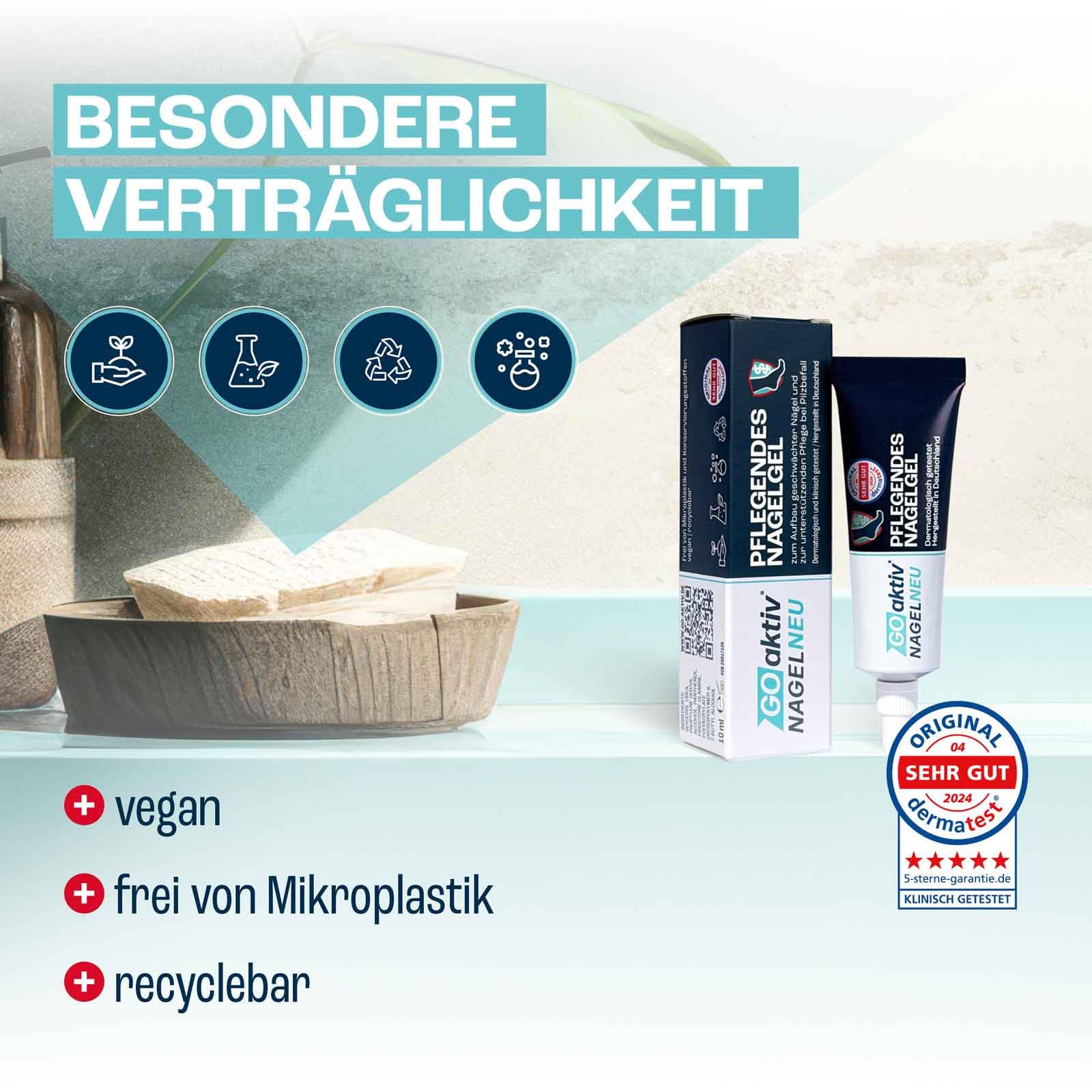 GOaktiv® NAGELNEU 3x 10ml | Nail Care | Pflegendes Nagelgel