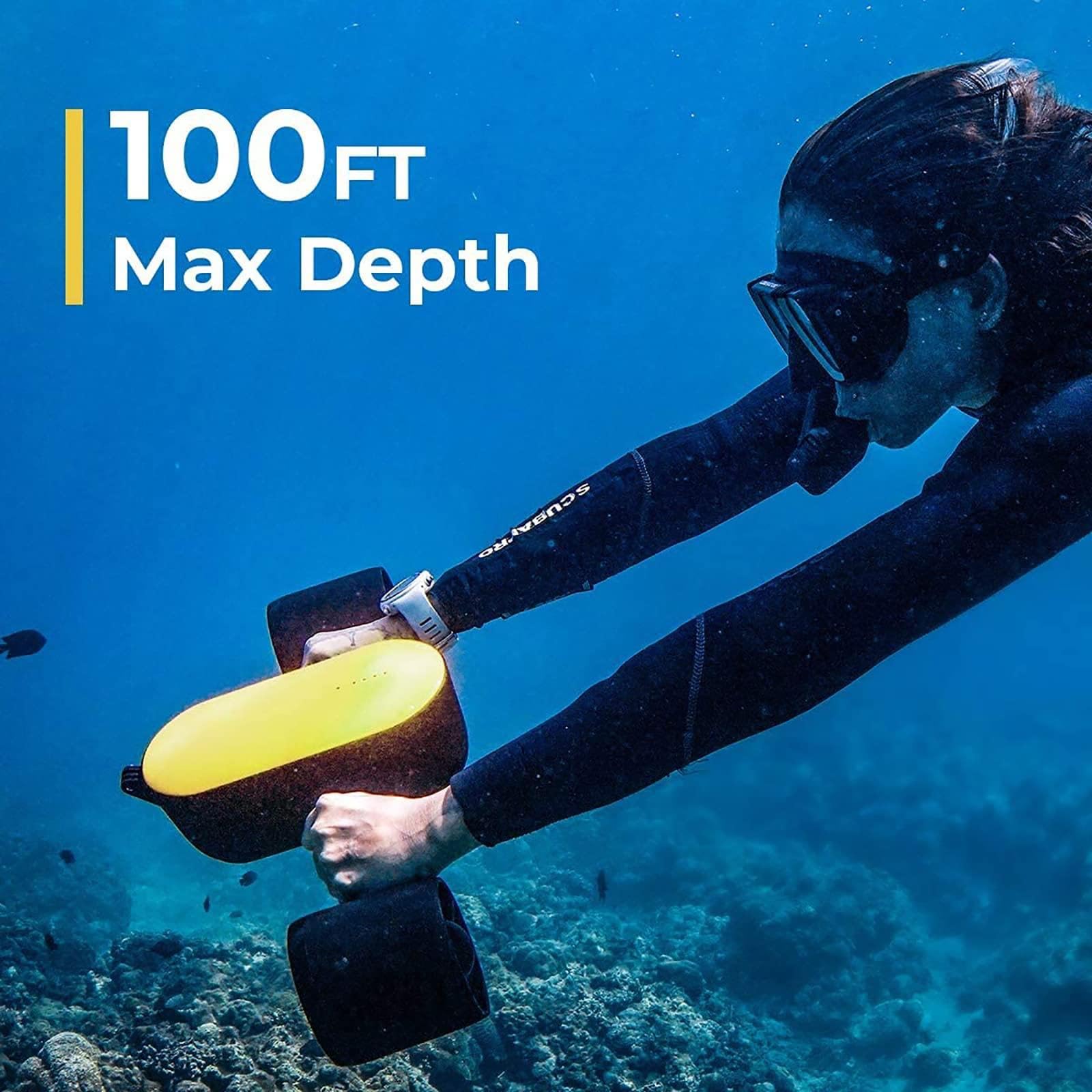 XDLYWUZIQ Scooter Sous-marin Double Hélice – 360W, Plongée Jusqu’à 30m, Application Mobile, Ultra-léger Et Puissant Pour L’aventure Aquatique !