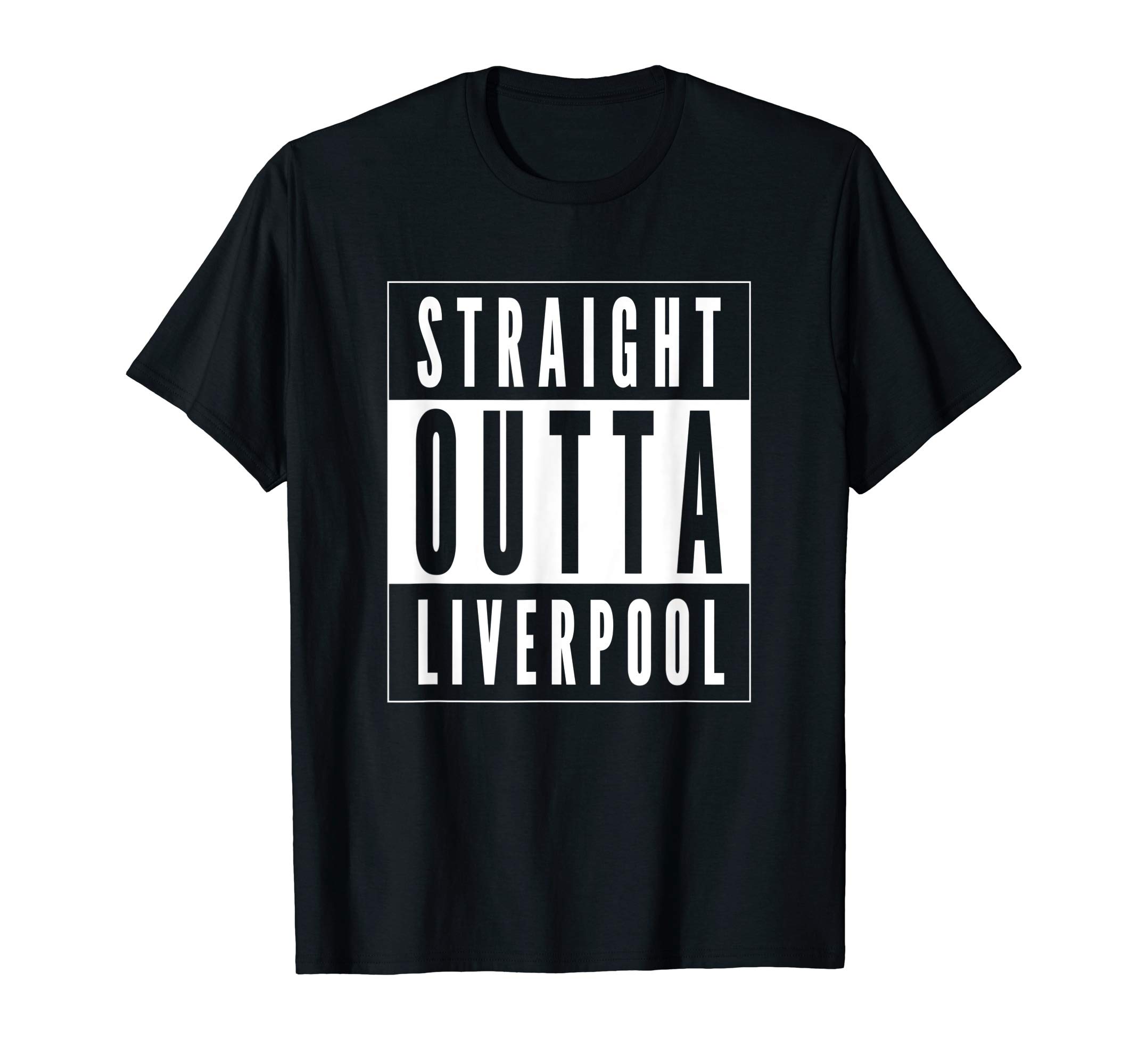 Straight Outta Tee DesignsStraight Outta Liverpool Expat Liverpudlian Retro Design T-Shirt