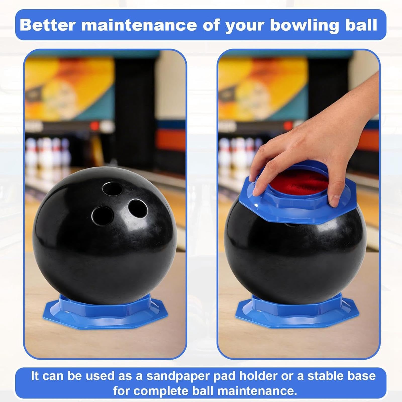 Baoblaze Set di tamponi abrasivi per Bowling e Bowling, Accessorio Multifunzionale per la Pulizia, Ideale per Principianti, Strumento di Manutenzione di