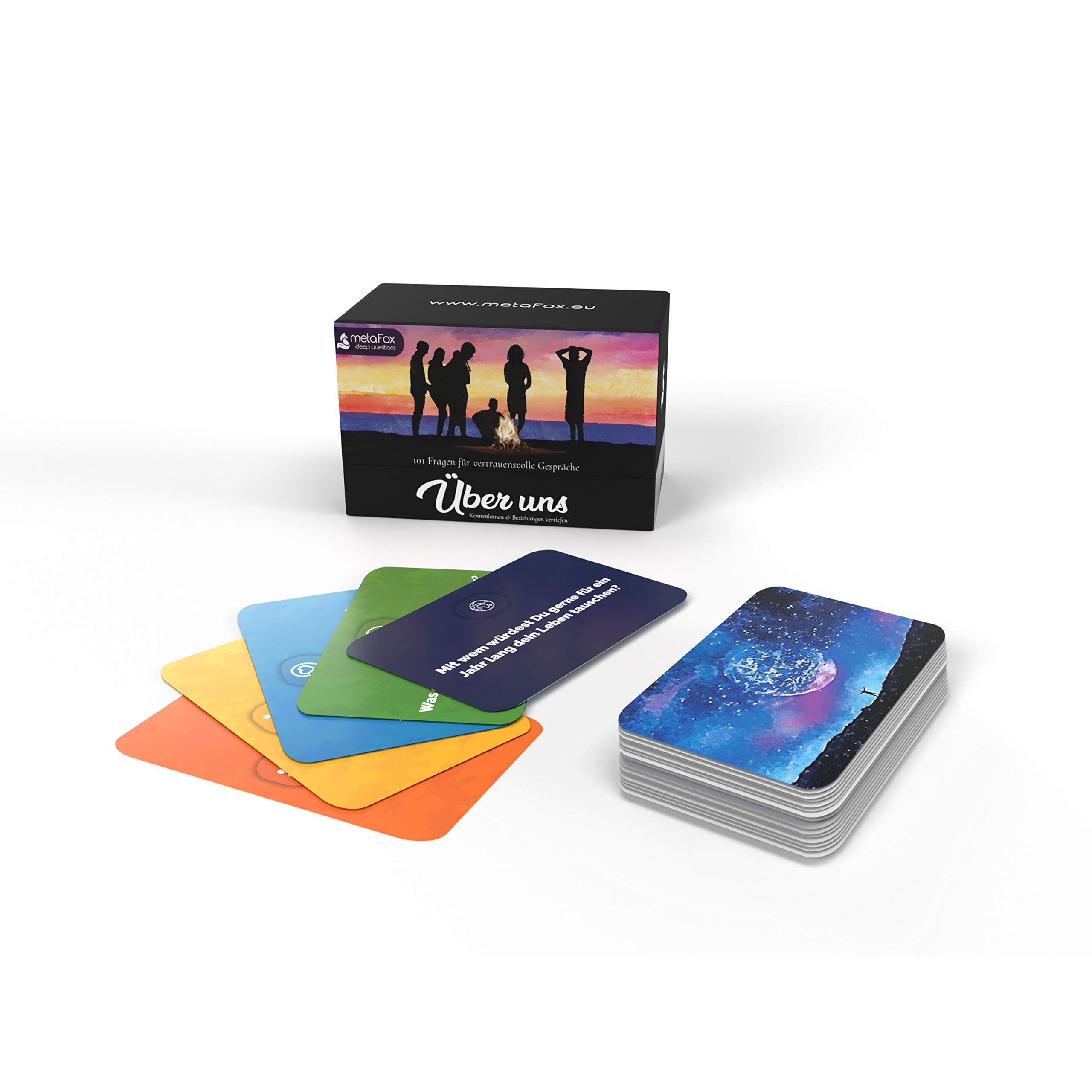 Buy metaFox About Us Conversation Starter Cards 101 Questions Game to