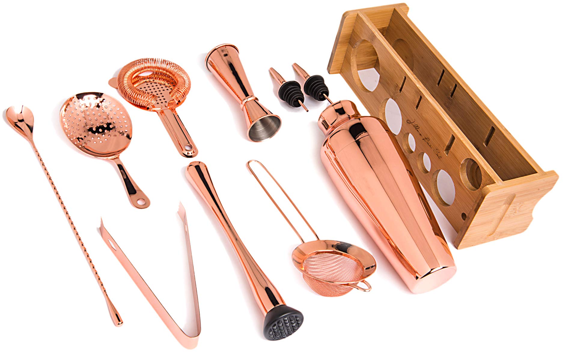 Jillmo Pro Martini Bartender Kit Copper Coated Rose Gold Stainless
