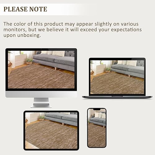 Miniatura 49 de Alfombra lavable contemporánea de 5 x 7 pies, alfombra de área grande para dormitorio, alfombra moderna, antideslizante, resistente a las manchas