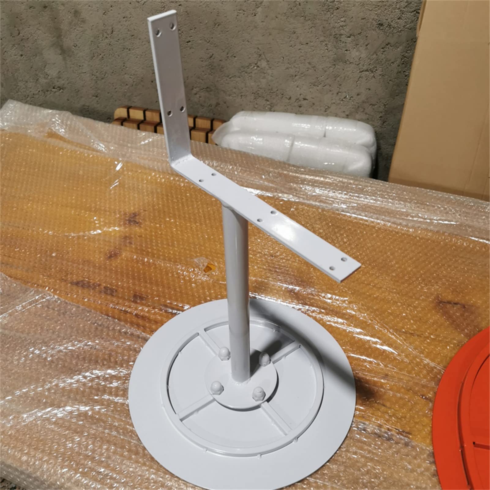 Tavolino angolare piccolo, tavolo angolare bianco piccoli spazi - Tavolo da cocktail in metallo a parete tipo L - Arredamento contemporaneo per la casa
