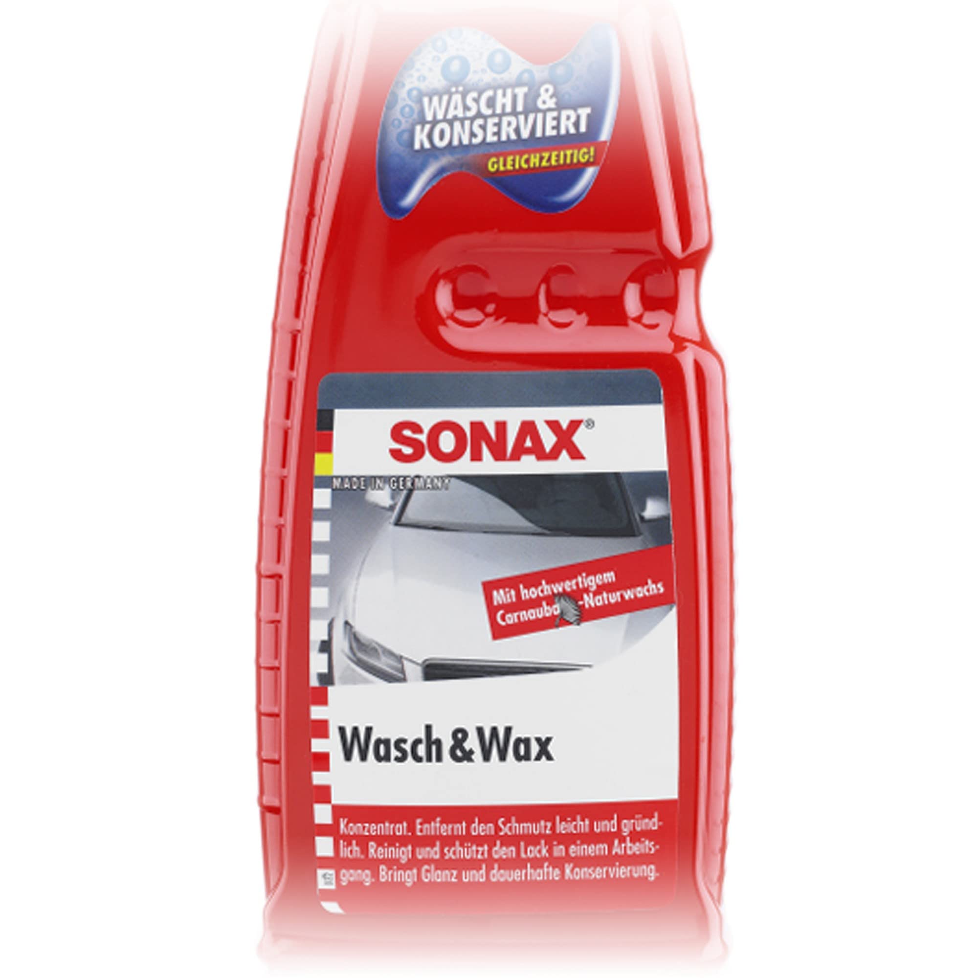 SONAX 6X 03133410 Wasch & Wax Lackpflege Konservierung 1L