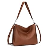 Genuine Leather Hobo Bags Purses for Women, Women's Shoulder bag Handbags Crossbody Bag with 2 Shoulder Straps