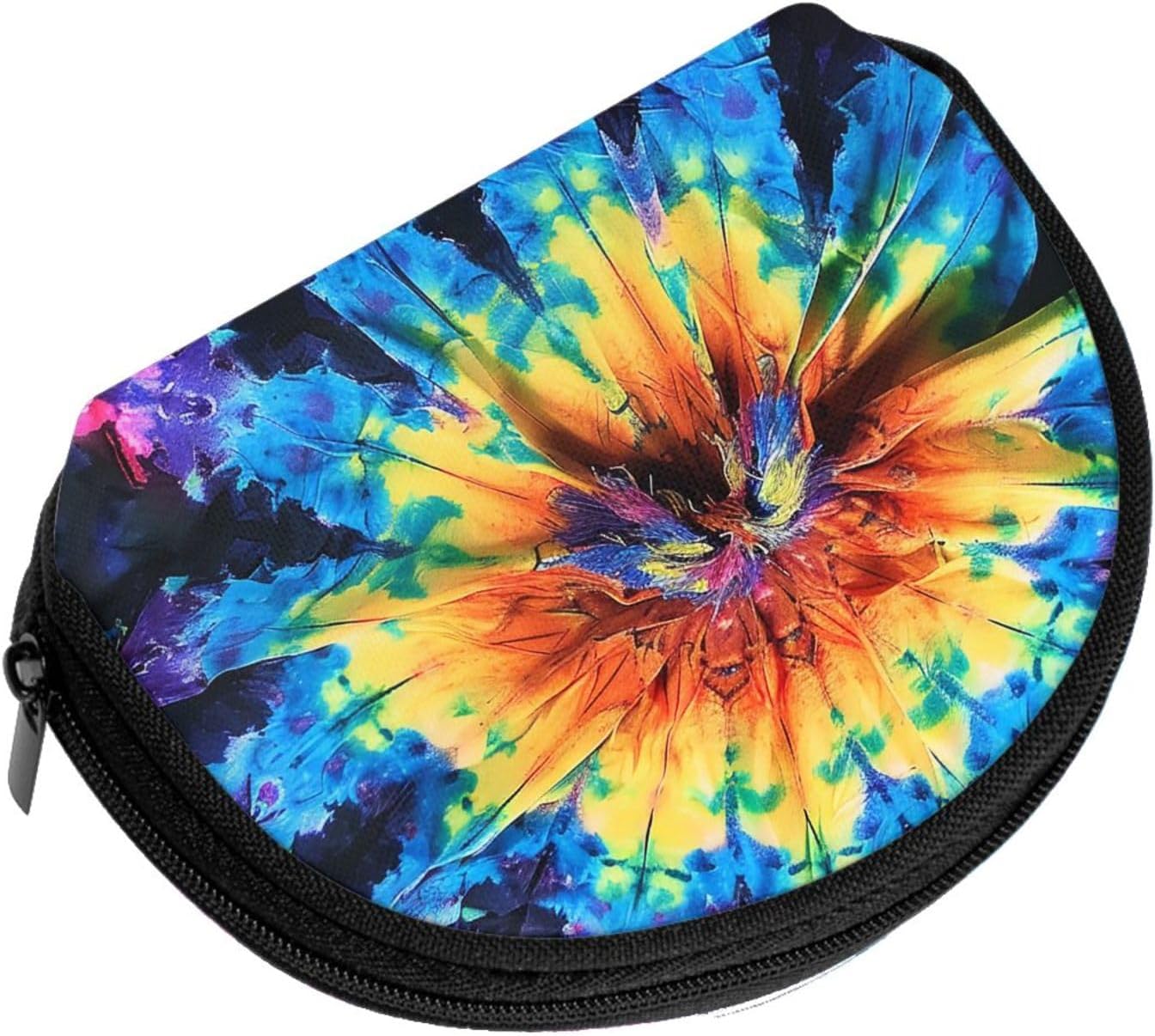 Exotic Tribe Tie Dye Style Printed Coin Purse Cute Mini Pouch Change Wallet Zipper Coin Pouch for Women