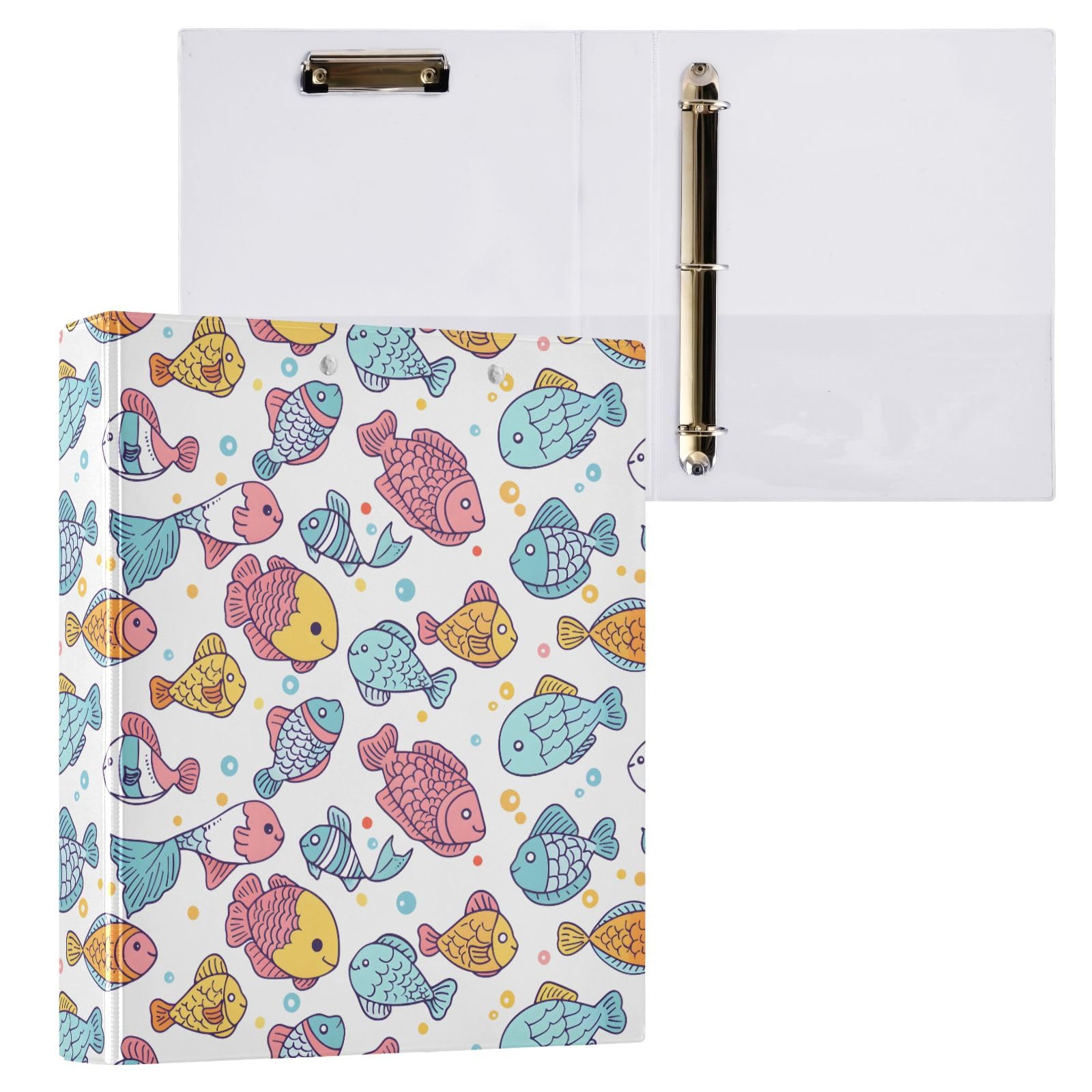 Doodle Art - Raccoglitore a 3 anelli con 3 anelli, 3,8 cm, contiene 200 fogli con 3 tasche interne in PVC trasparente, per scuola e ufficio