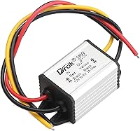 DROK Waterproof 12V to 6V Step Down Converter, 8-35V to 6V 3A DC Buck Regulator for Automotive LED Lights