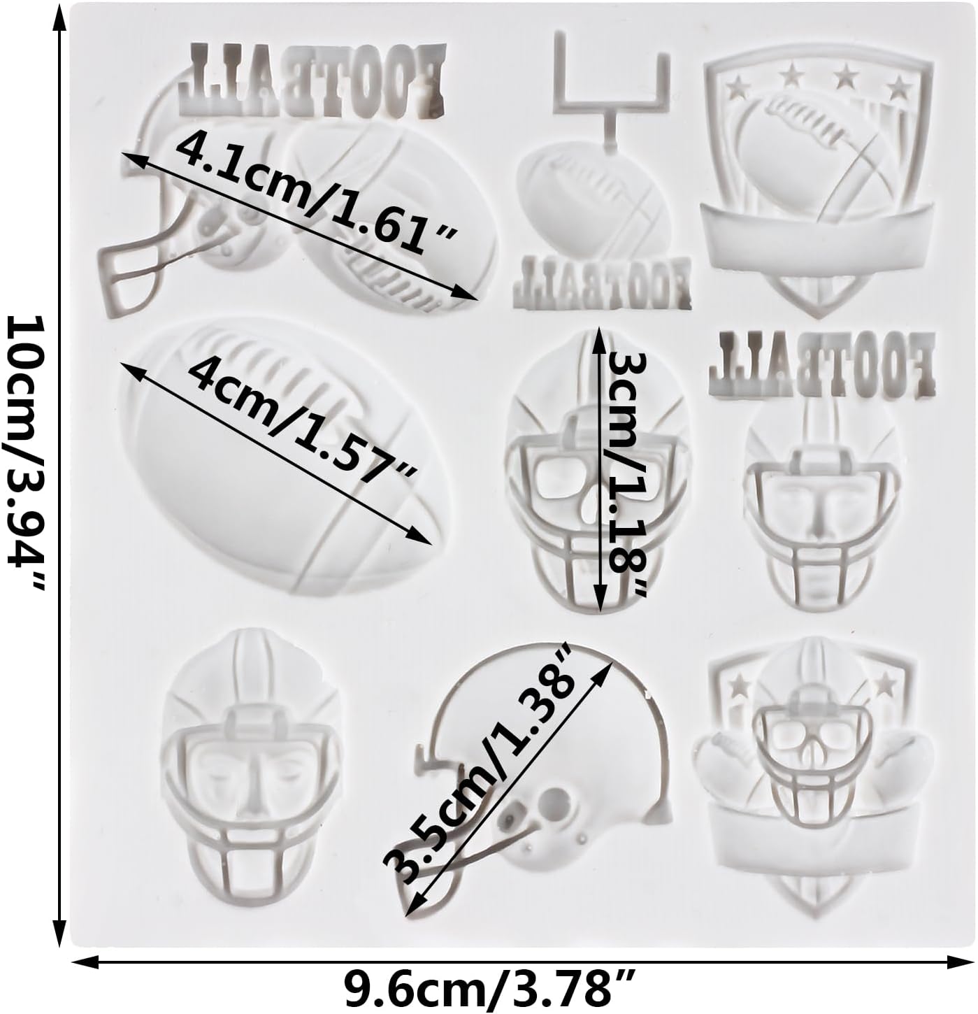 Football Polymer Clay Mold Football Themed Silicone Molds
