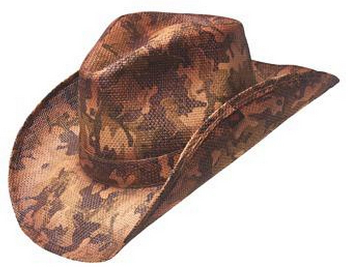 Peter GrimmJet Camo Western Cowboy Straw Hat