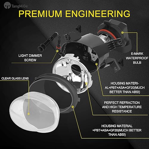 Miniatura 5 de TangMiGe Faros antiniebla compatibles con Audi A4  S4 (Quattro Cabriolet Convertible, Sedan, Avant Wagon) 2005-2008, A3 (Quattro BaseTDI Hatchback
