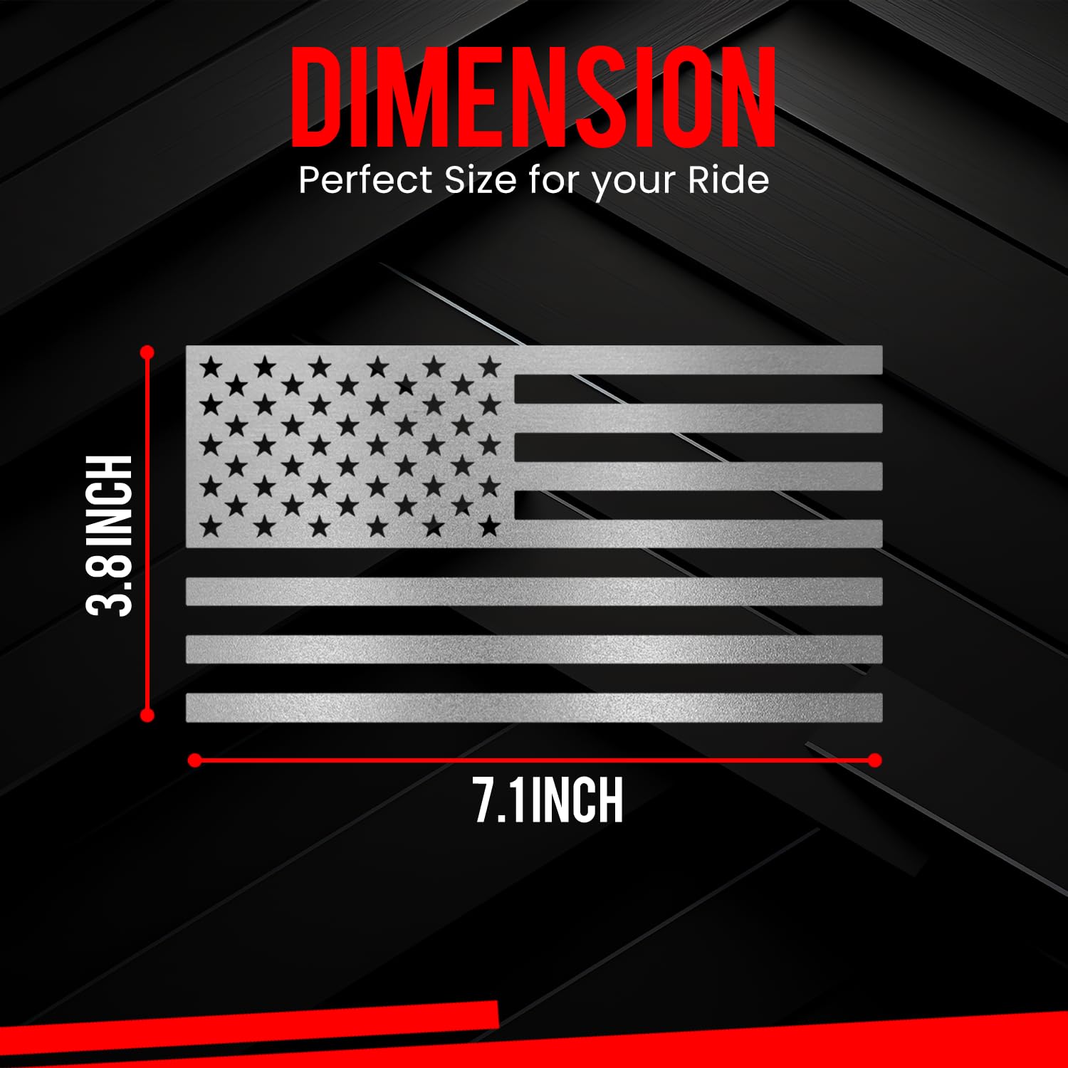 Subdued Black 3.5x2 Tactical military American Flag