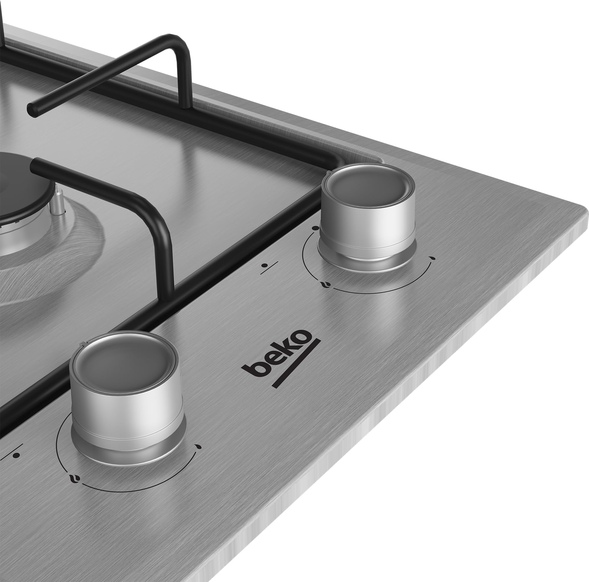 BEKO Placa Gas Modular HDCG32220FX: 2 fuegos 30 cm Inox | Formato modular de 30 cm