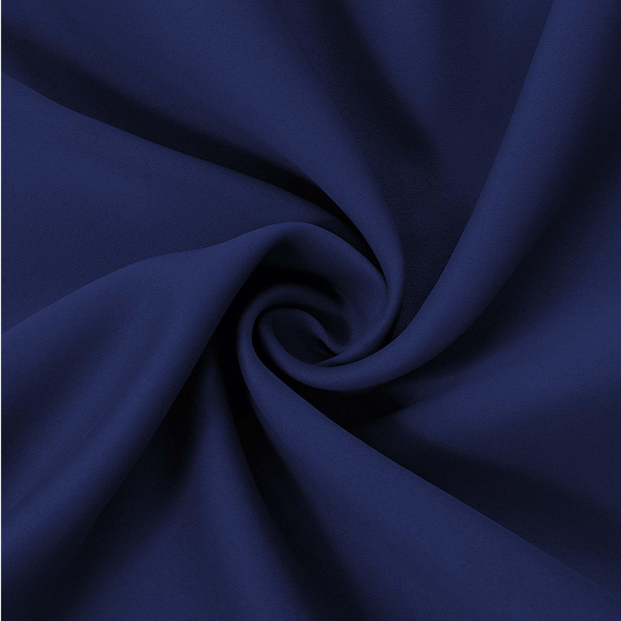 Yorkshire Bedding Eyelet Blackout Curtain 46 x 54 Inch Bedroom Thermal Insulated Navy Curtains for Bedroom Privacy Panels + 2 Tiebacks - Image 4