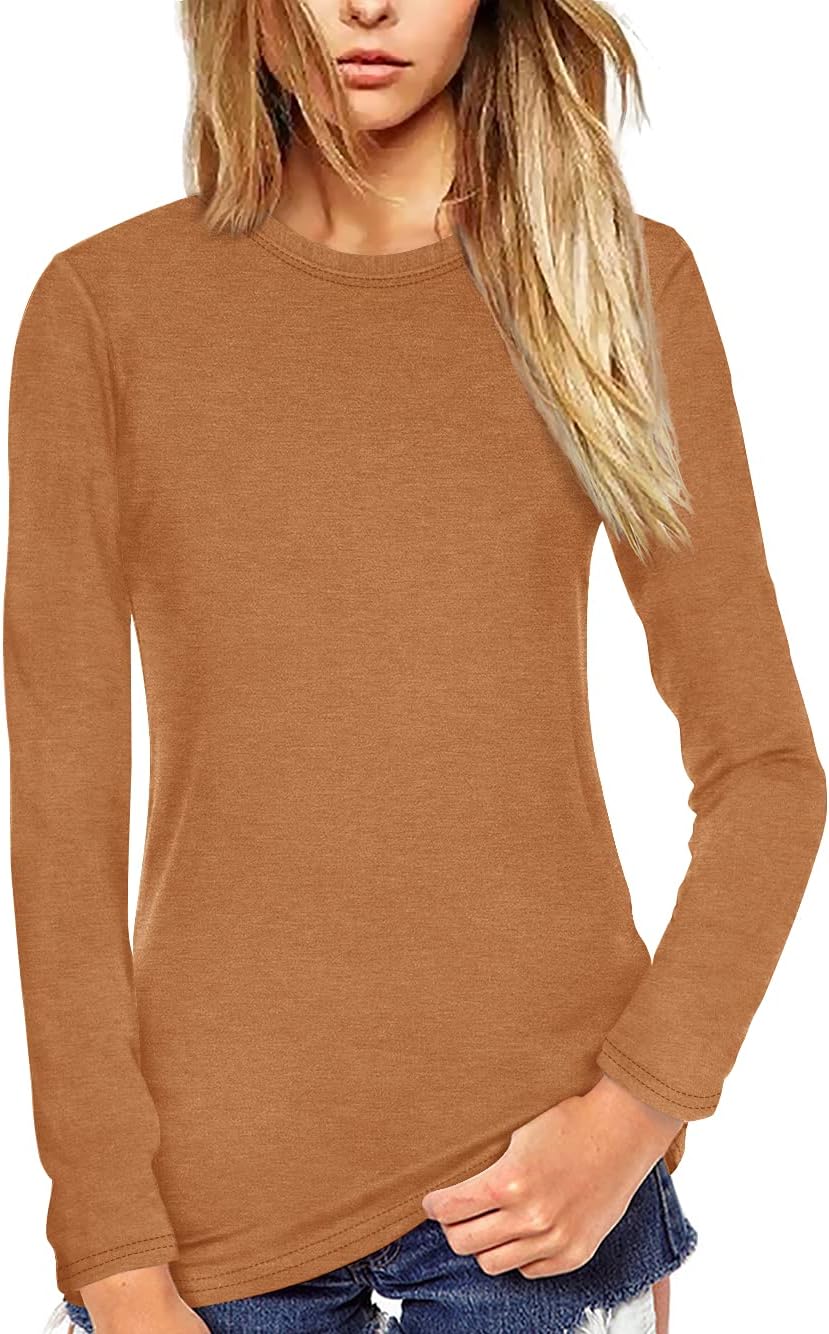 Beluring Women Shirt Short Sleeve Crew Neck Summer Soft Long TshirtsTee Tops Blouse