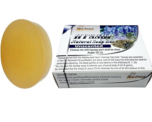 Cleanse Me with Hyssop and I Shall Be Clean Hyssop Barra de jabón natural -1 barra de jabón (sin perfume)