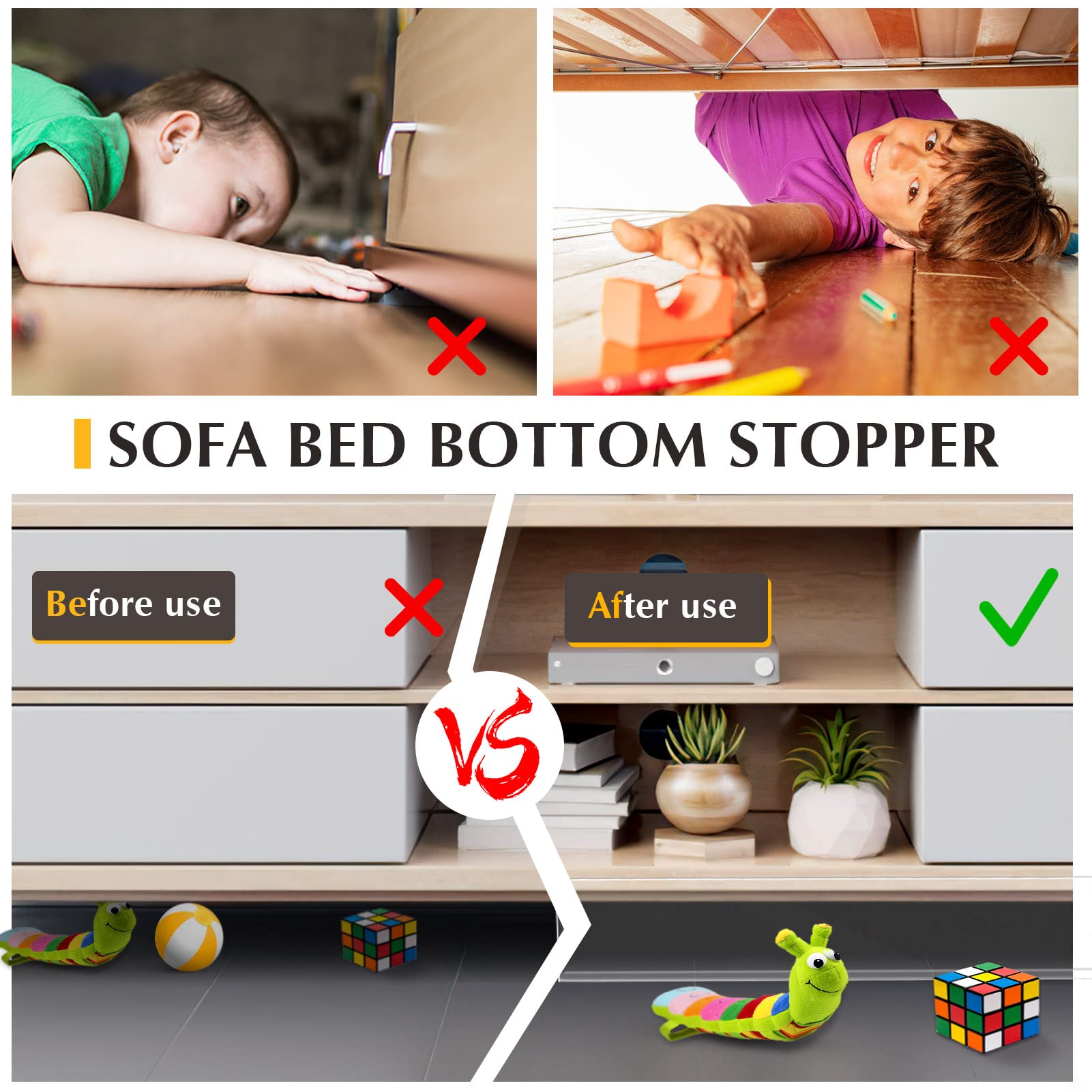 10 Stück Spielzeugblocker für Möbel, Spielzeugblocker Couch, Transparente Lückenblocker mit Klebeband, Lückenblocker Haustier-Prallplatte für Unter Dem Sofa und Dem Bett Verwendet Wird