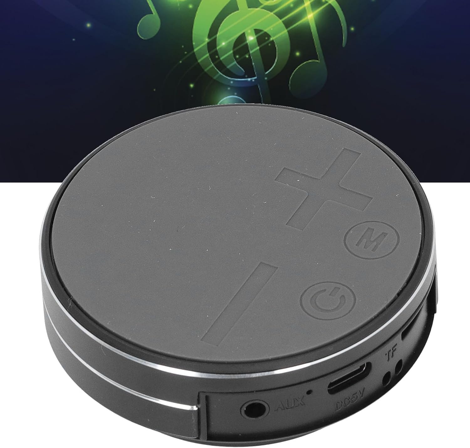 XUMIUZIY BT Mini Speaker, Bone Conduction Speaker, Shower Speaker with Suction Cup Base, Support TF + AUX, Portable Stereo Music Player for Home, Outdoor, Travel (Black)