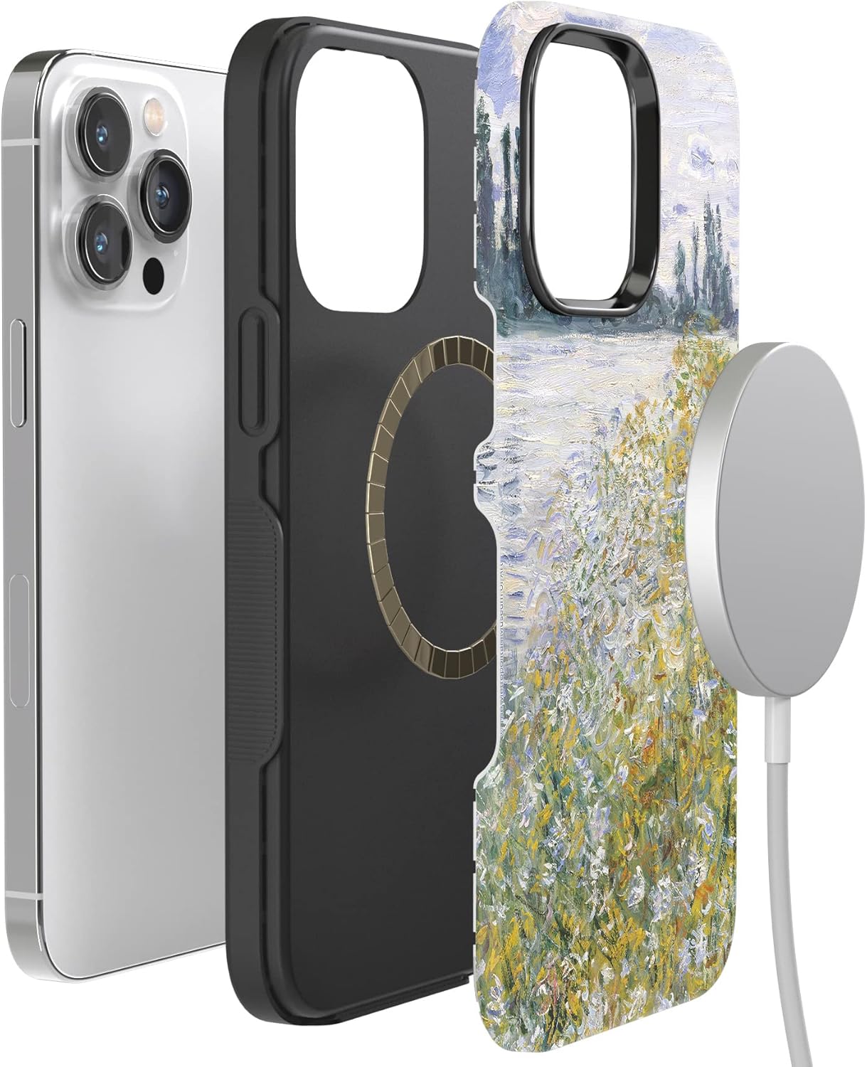 Casely iPhone 14 Pro Max Case | Monet's Summer Landscape | The Met Museum | Bold Protective Design | Compatible with MagSafe