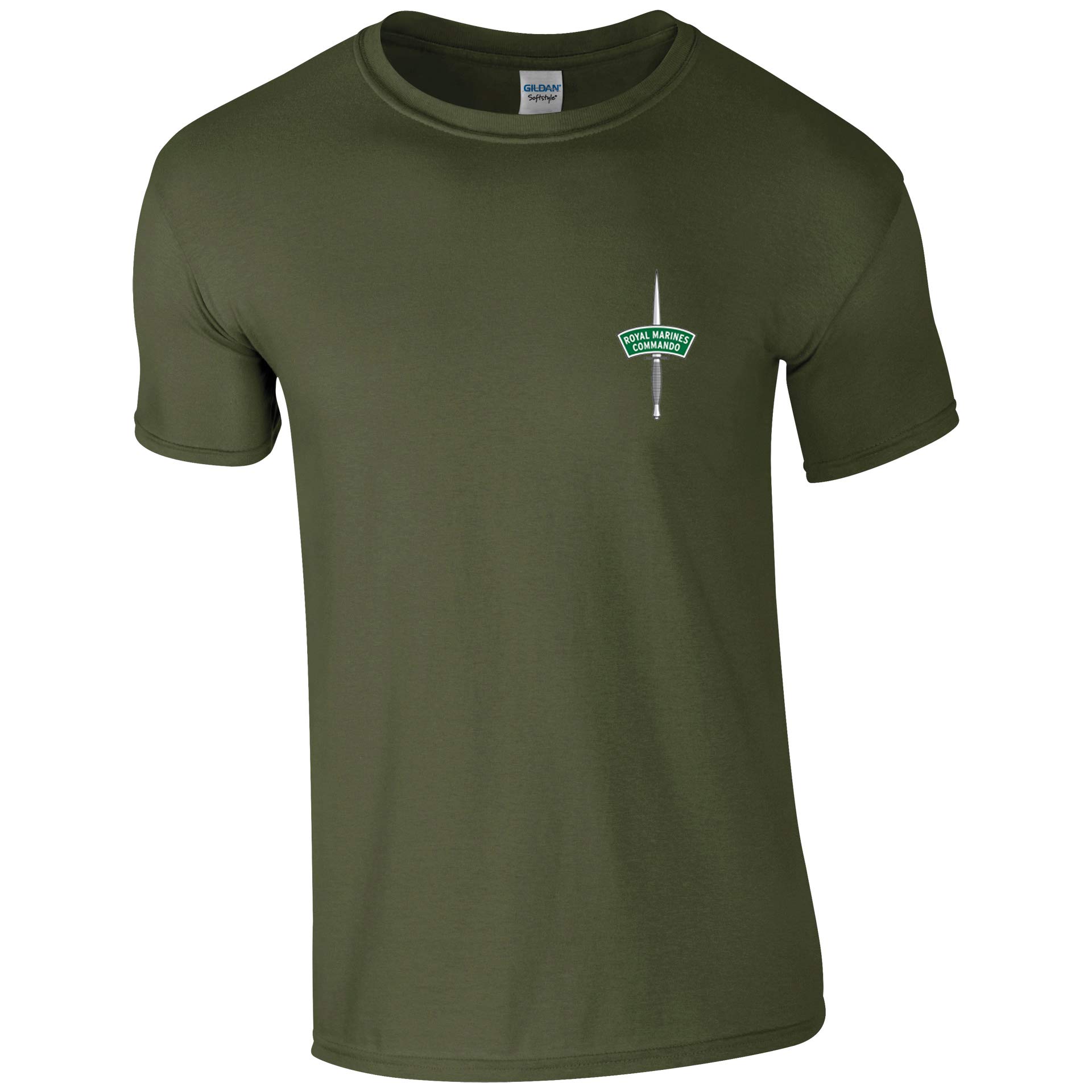 Productsave Royal Marines Commando Dagger Mens Tshirt British Army Military T Shirt (XL, Military Green)