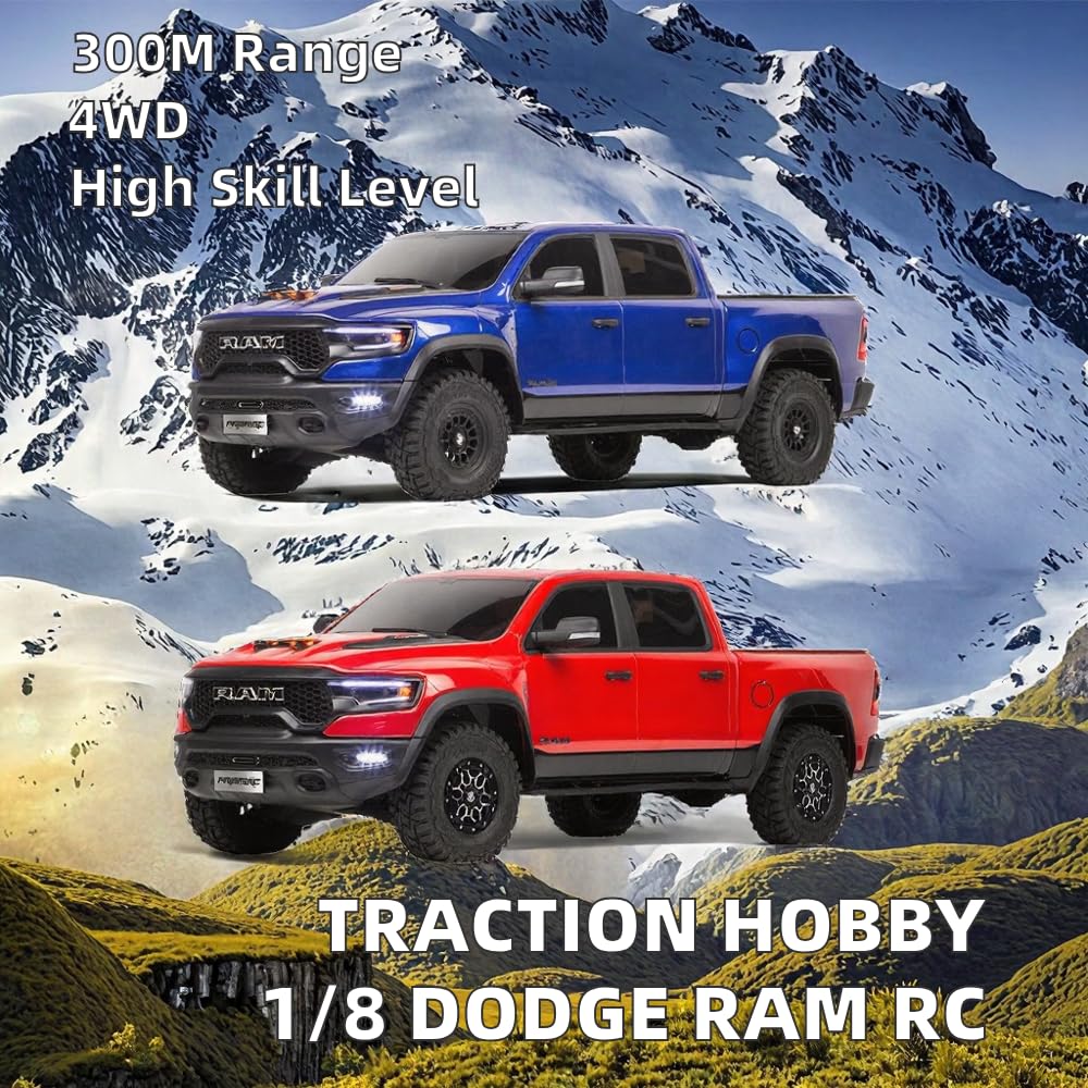 Traction Hobby KM 1:8 Scale RC Rock Crawler – Dоdgе RАМ 1500