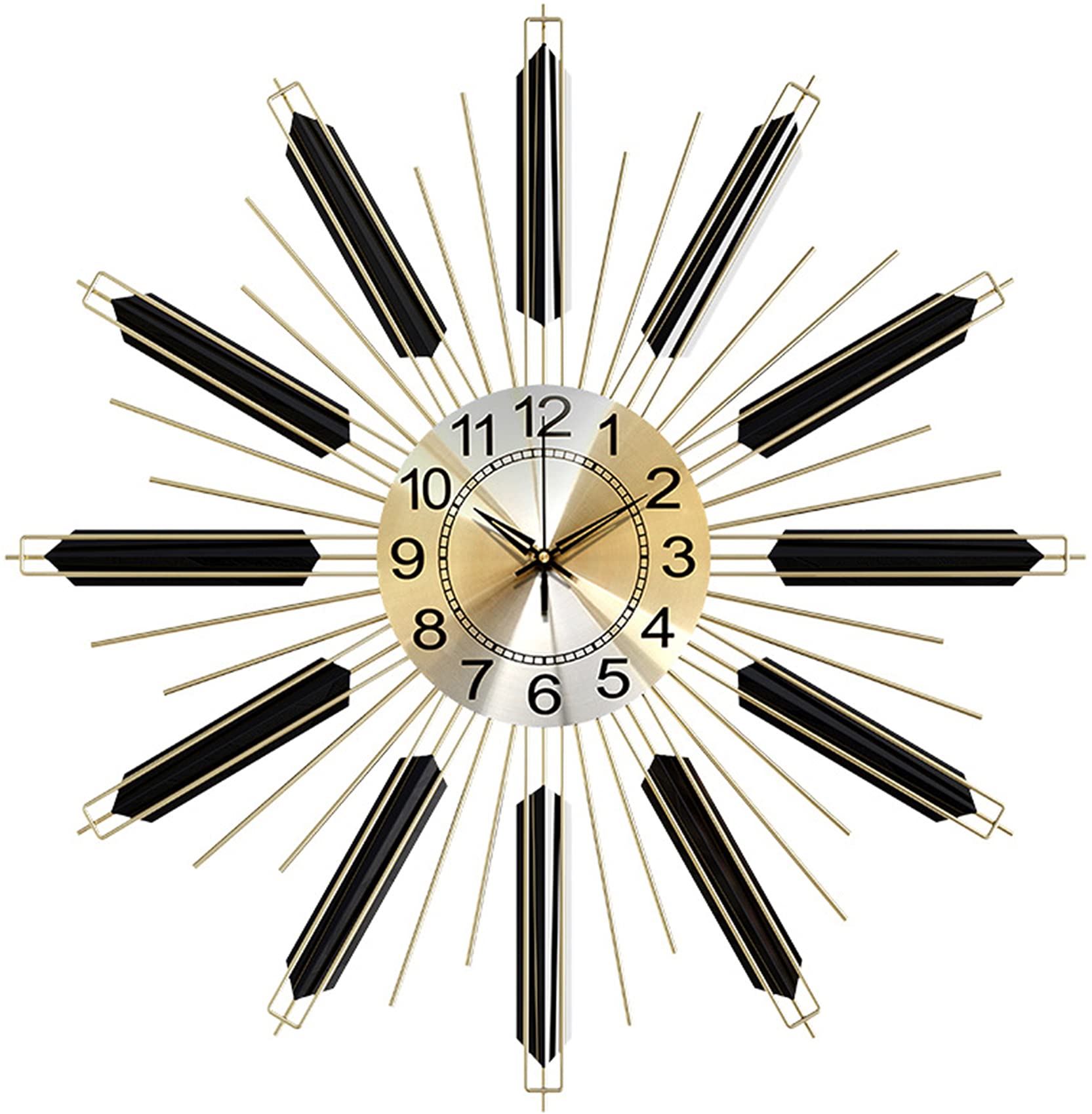 Reloj de Pared para decoración para Sala de Estar, Relojes de Pared Grandes de Metal, diseño artístico silencioso, Relojes de Pared Modernos para decoración de Dormitorio y Cocina