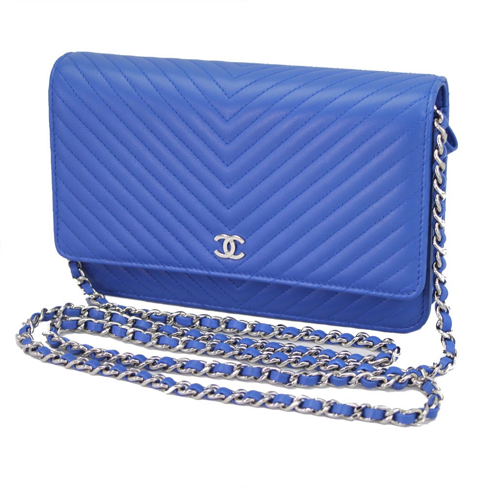 CHANEL ⭐︎A33814⭐︎WALLET ON CHAIN Chanel Matelasse Chain Wallet A33814 Women's Lambskin Chain