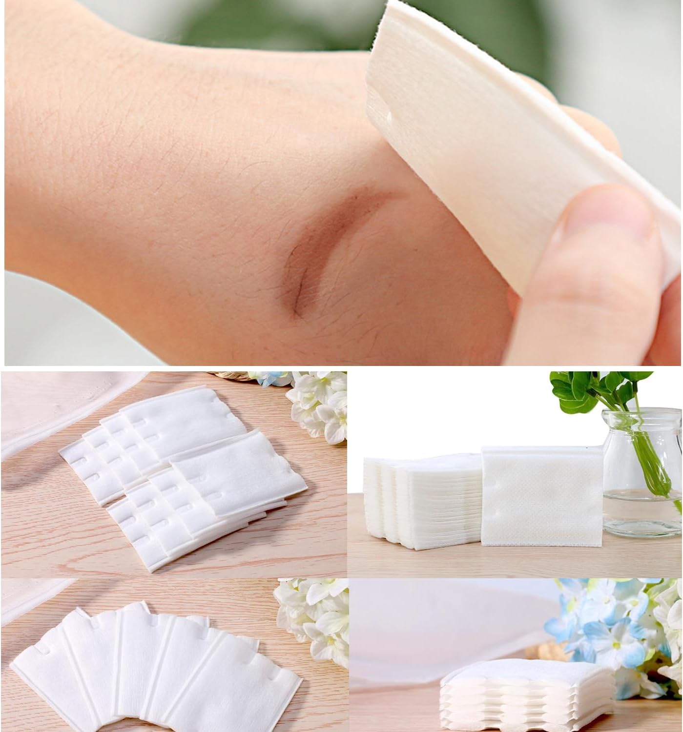 200 Pcs Rectangle Pure Organic Facial Makeup Cotton Pads Lint Free Cotton Remover Pads Square Face Cleansing Pads Wipes Cotton Pieces Cotton Puff For Face Discharge Makeup Skin Clean And Care