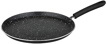 Amazon Brand - Solimo Non-stick Tawa with Granite Finish and 2-way Non-stick Coating, 28 cm (2.8mm Thickness, Induction Compatible)