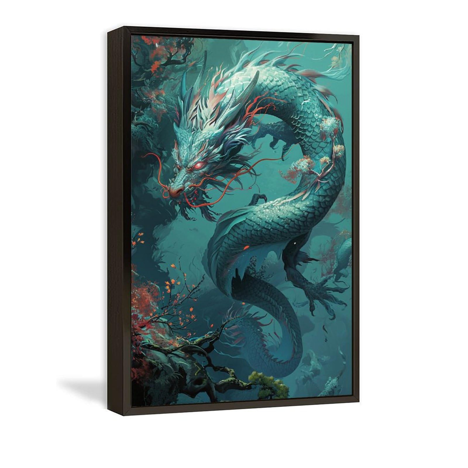 Amazon.co.jp: 絵画 凶暴なドラゴン アートパネル ポスター