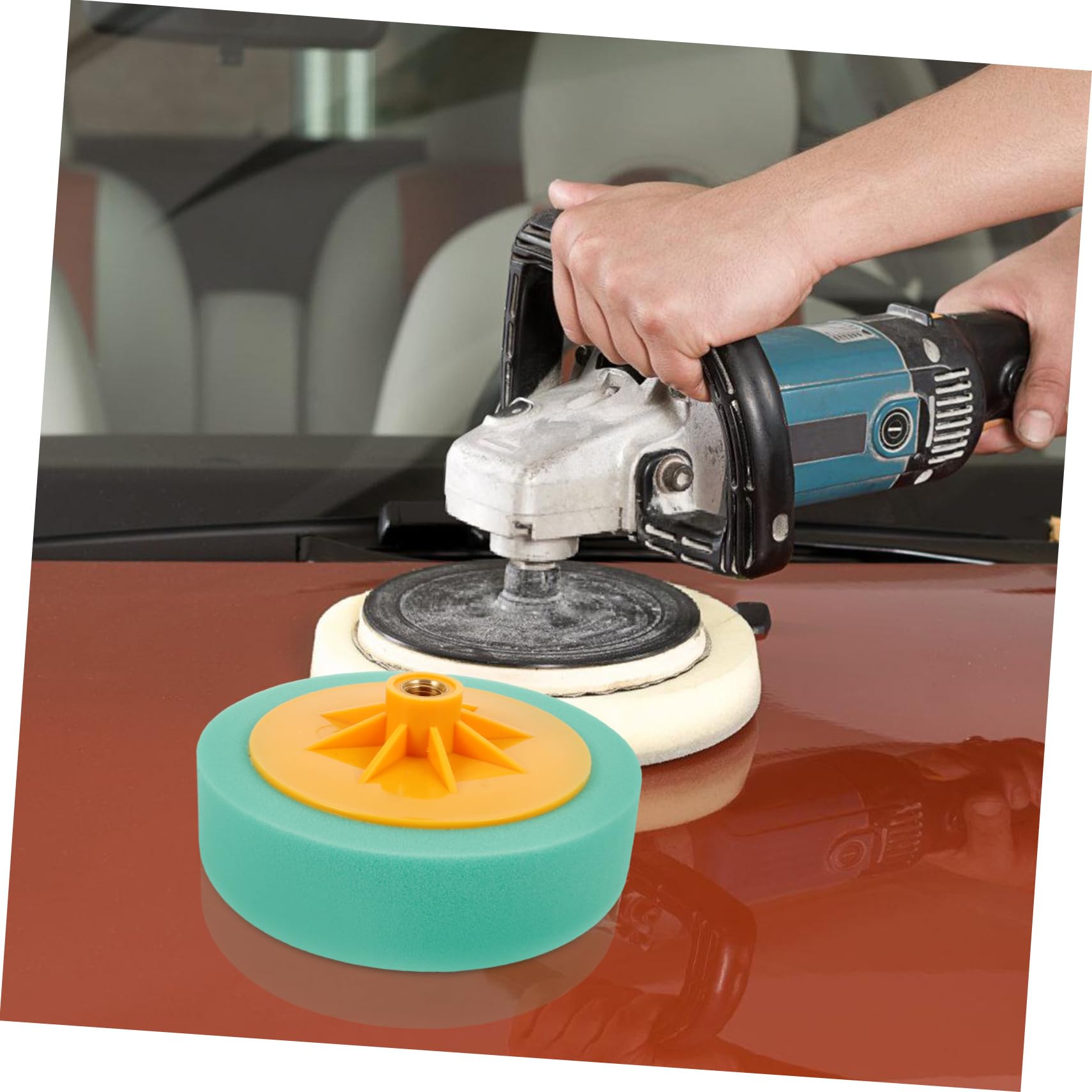 5stücke Buffer Drill Attachment Polierpad Für Effektives Und Polieren Von Geeignet Für Verschiedene Fahrzeugmodelle Hochwertigem Polyester-honigwaben-schaum