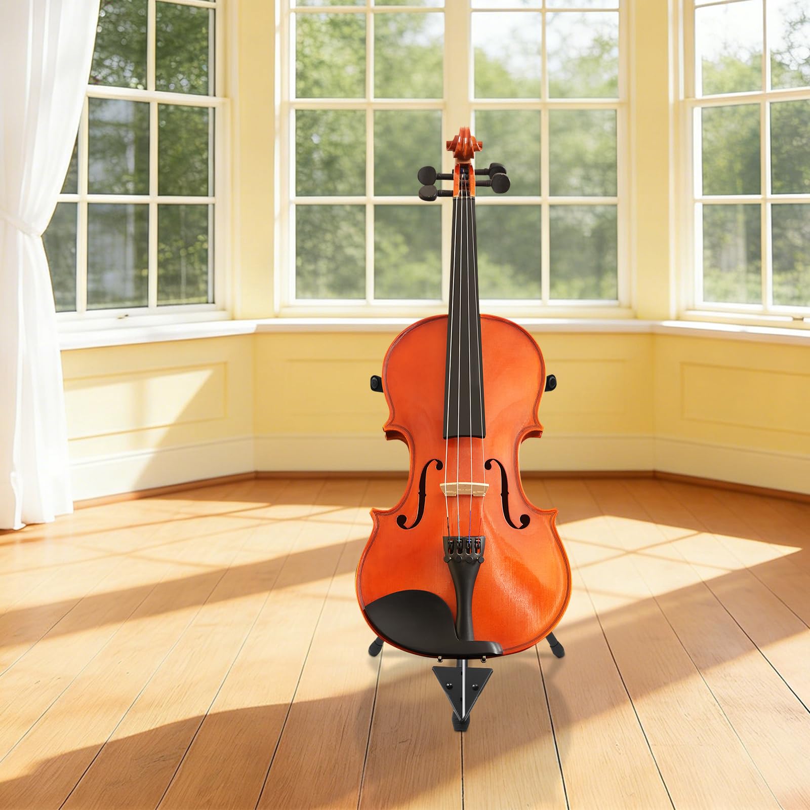 Support Violoncelle, Support Réglable Pour Violoncelle Avec Crochet Arqué, Pliable/Facile à Transporter, basse verticale, contrebasse, violon basse, fond en acier pour la maison, studio, église