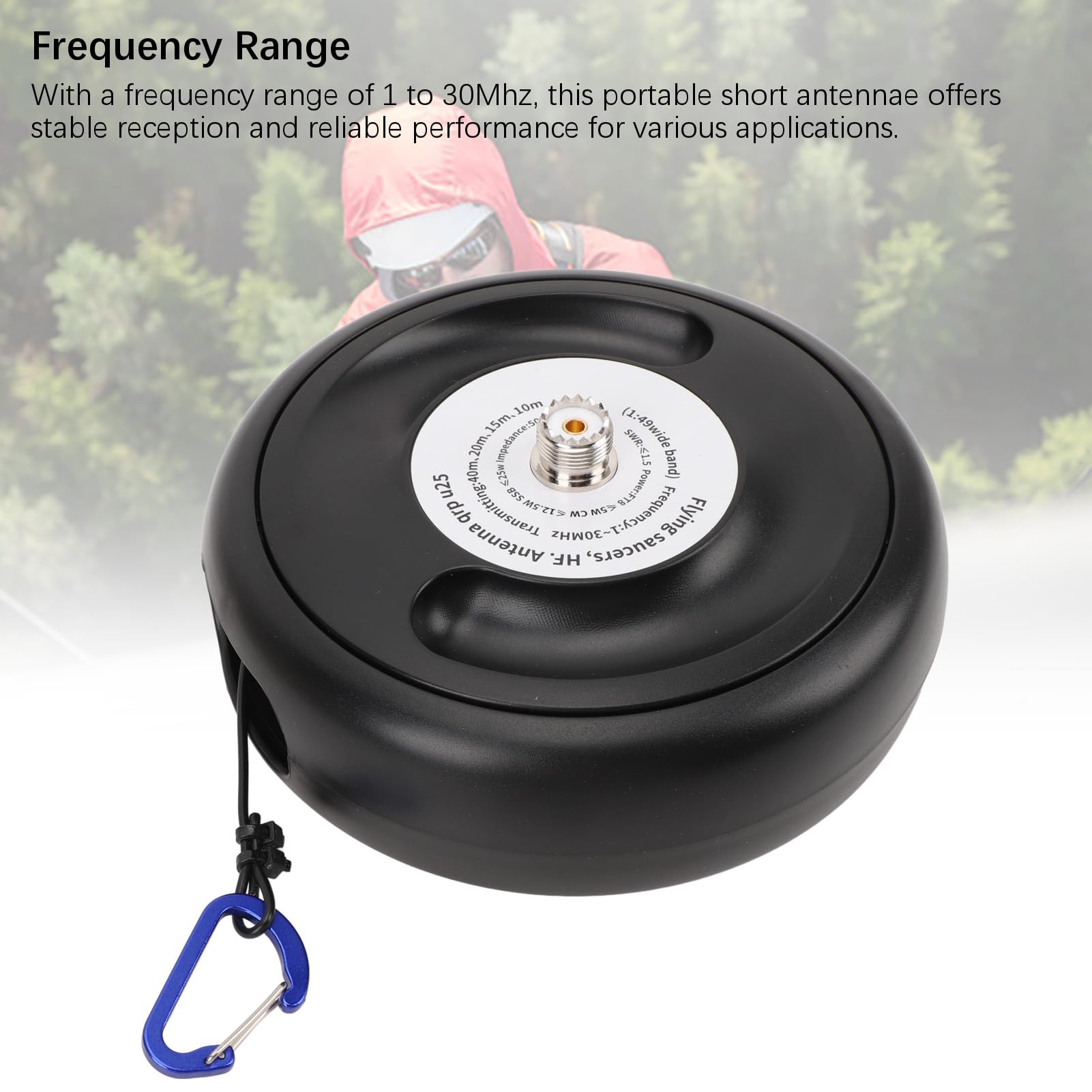 Luocute Przenośne Krótkie Anteny, 1:49 Balun Converter 1 do 30 MHz HF QRP SSB z Materiałem PVC Premium do Poprawy Odbioru na świeżym Powietrzu