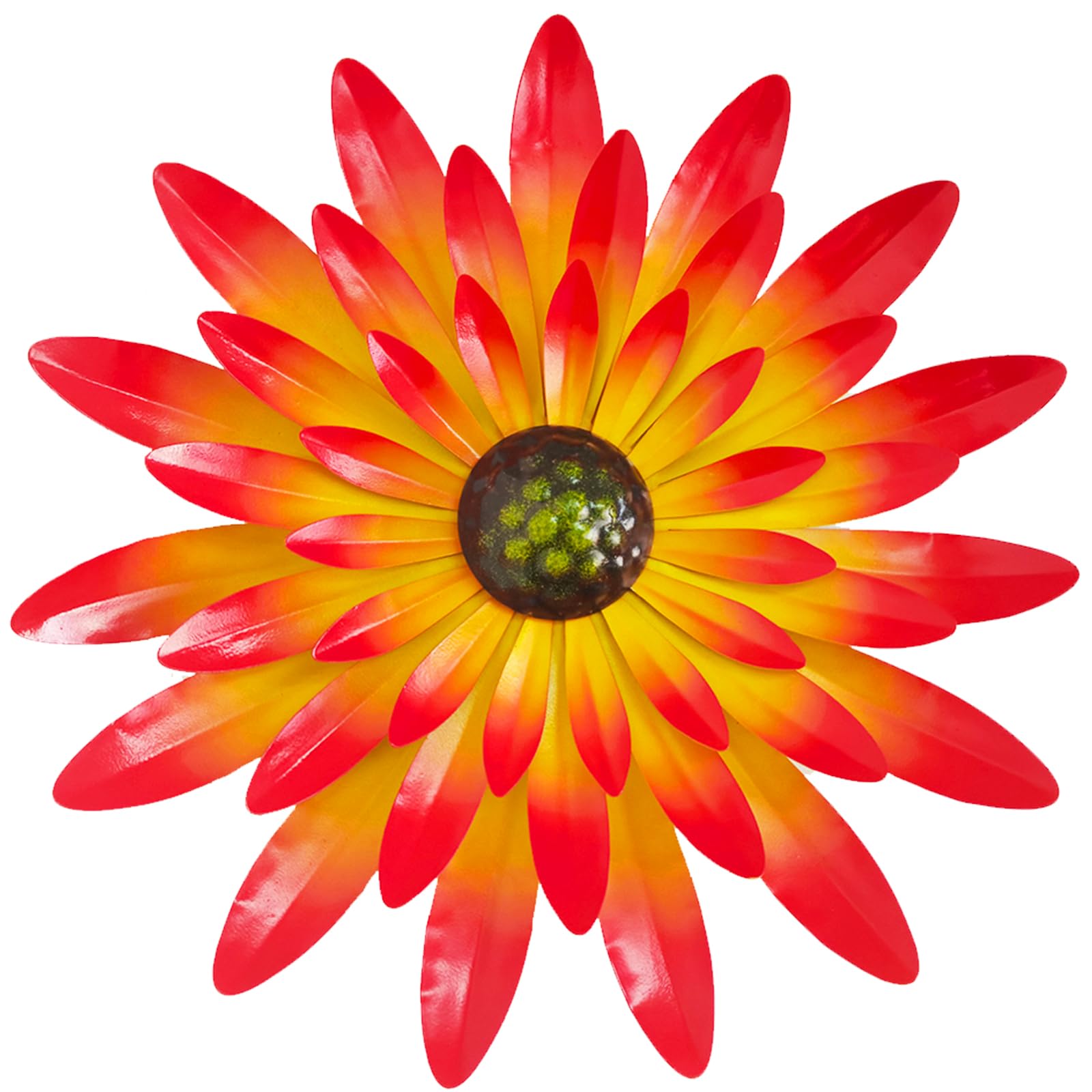 LITIALLY 12 Inch Metal Flower Wall Decor - Metal Outdoor Wall Art Sculpture for Indoor Outdoor - Wall Hanging Decor for Fence, Patio, Room…