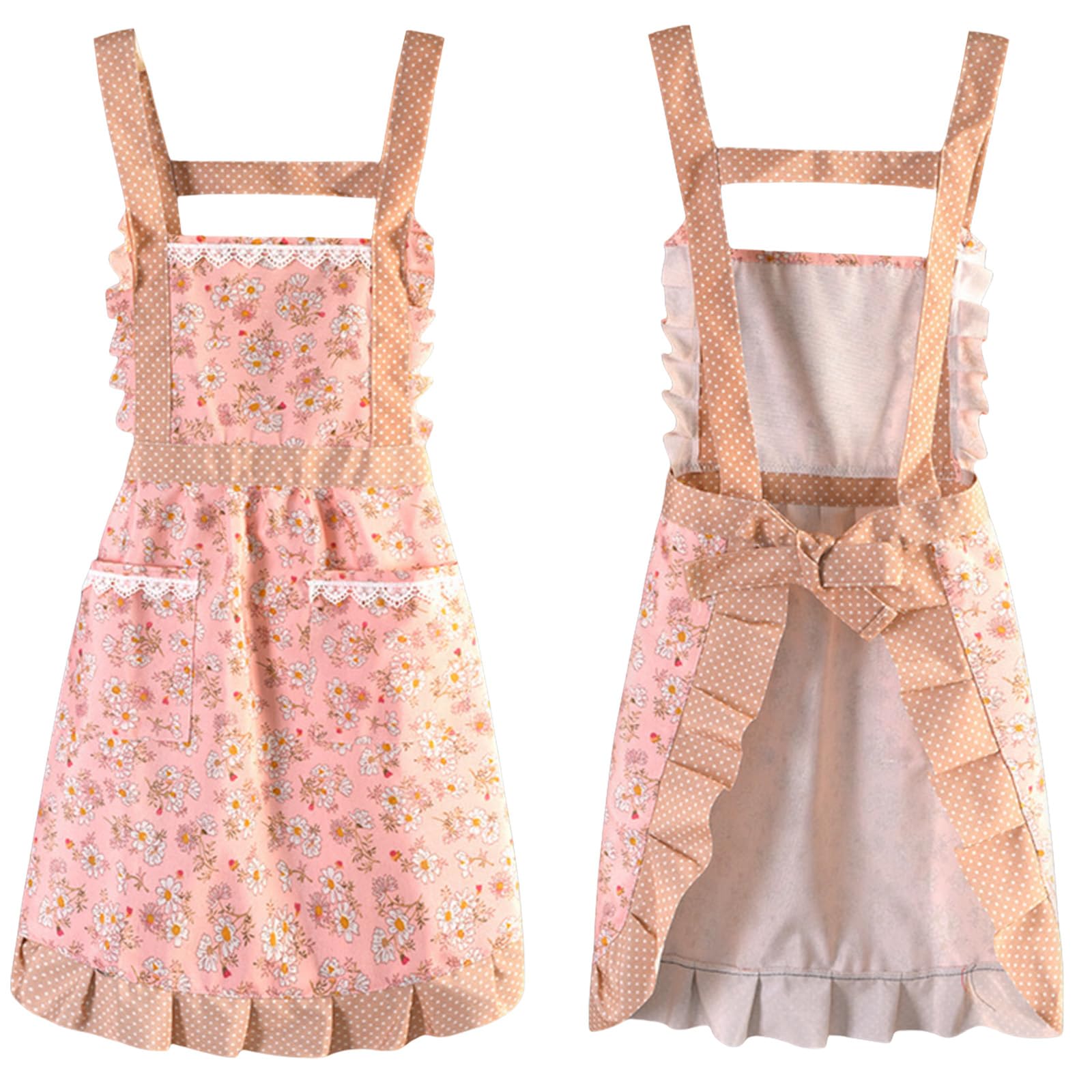 FAIRYGATE Floral Apron with Big Pockets for Cooking Baking & Gardening, FGSCA1628 - Image 4